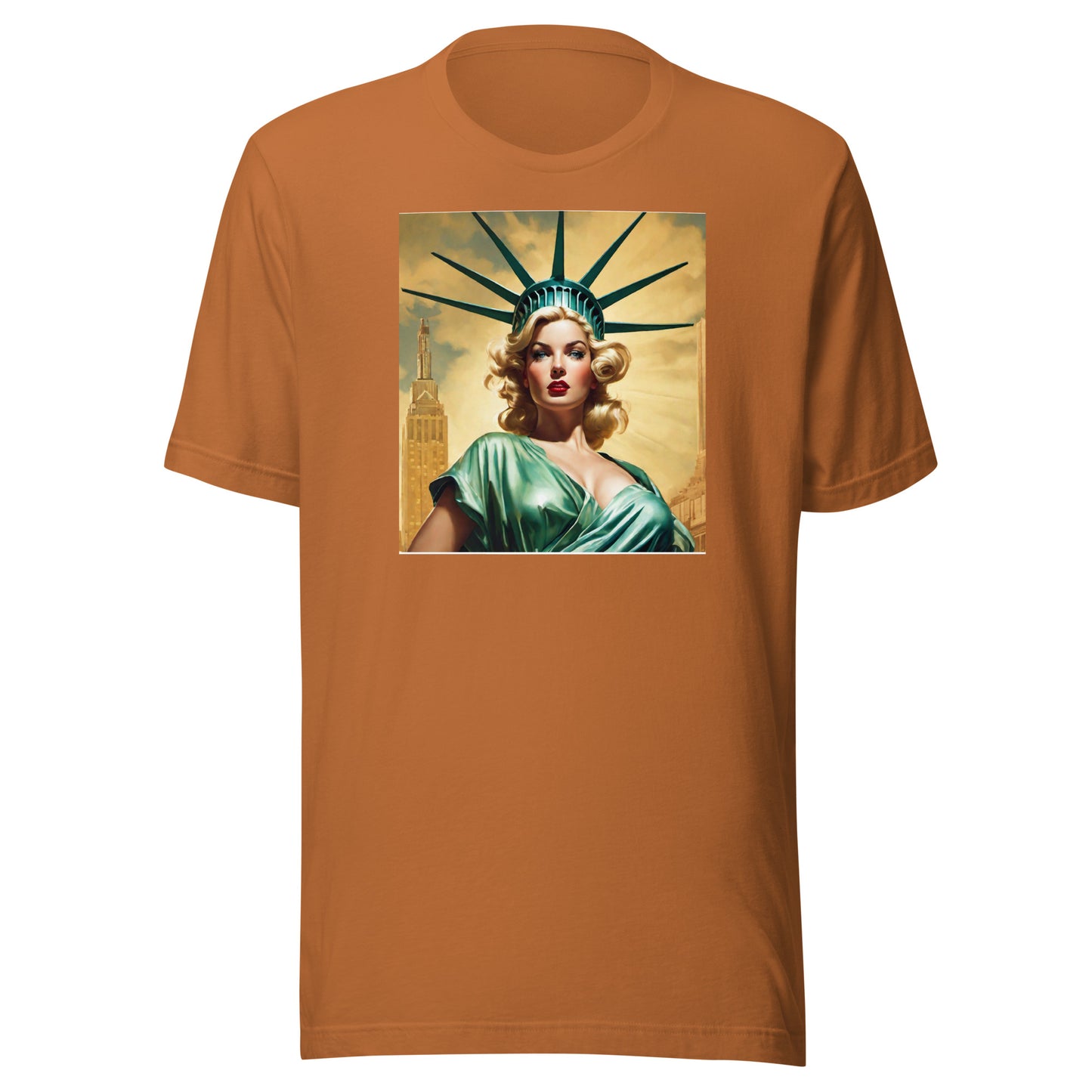 Beautiful Lady Liberty Men's T-Shirt Toast