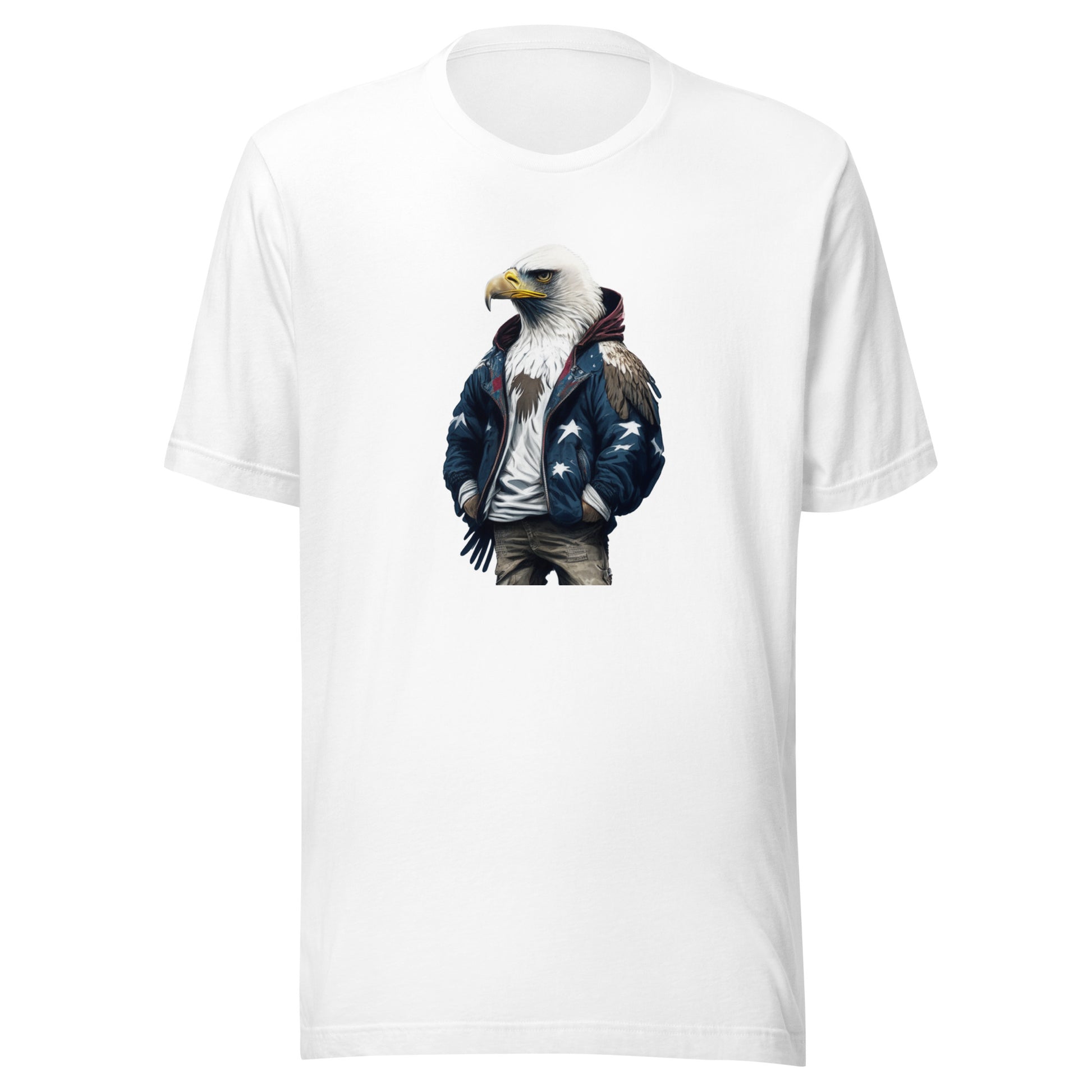 Patriotic American Bald Eagle T-Shirt White