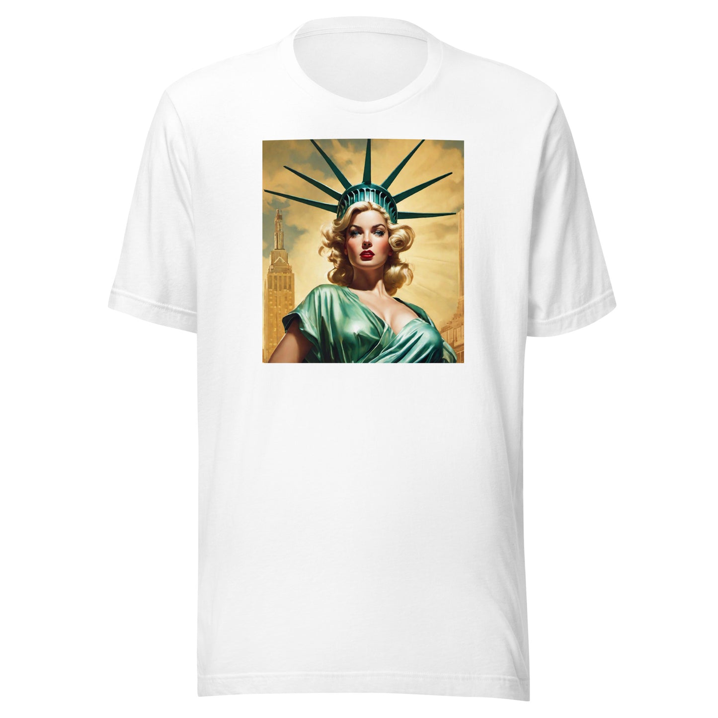 Beautiful Lady Liberty Men's T-Shirt White