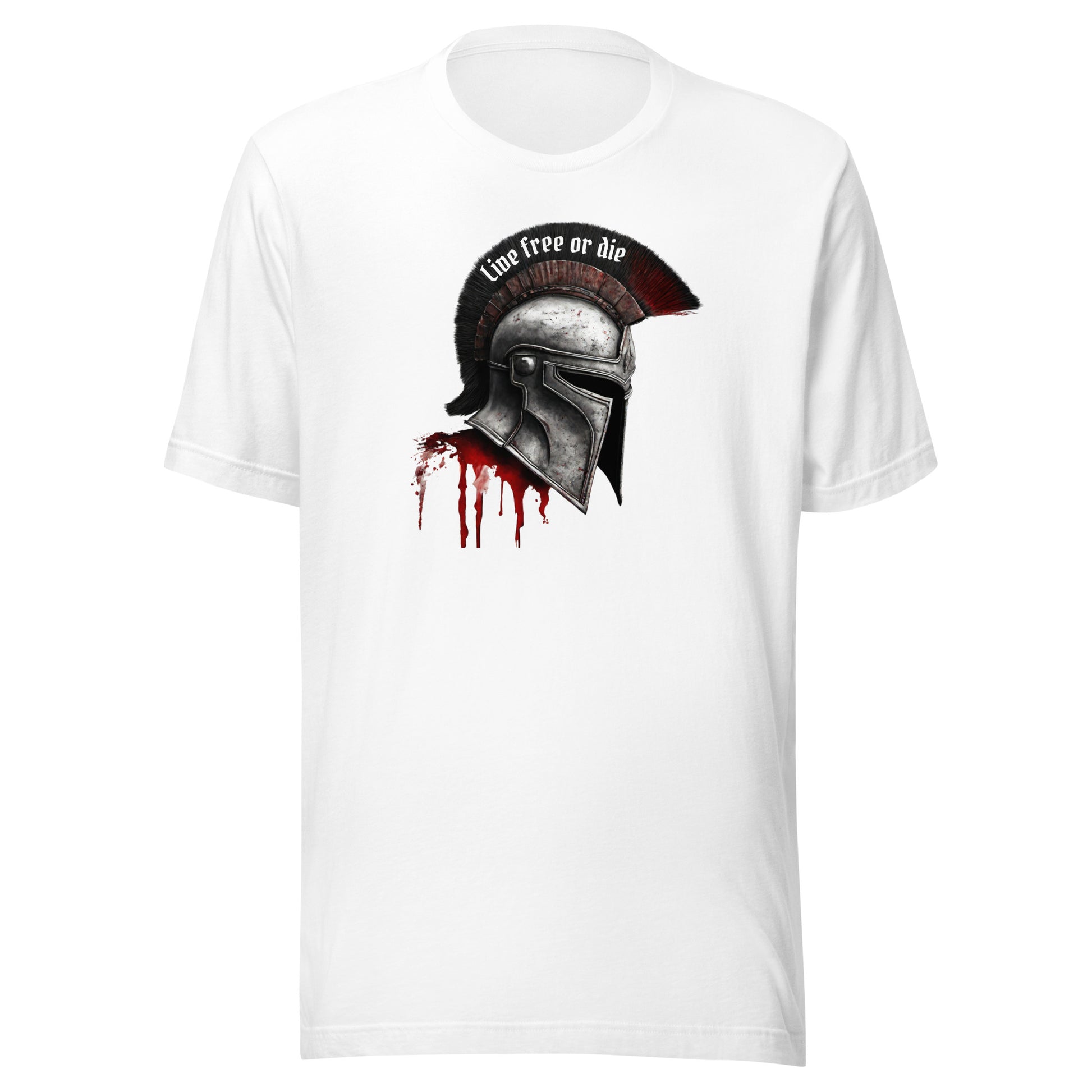 Live Free Spartan Men's Graphic T-Shirt White
