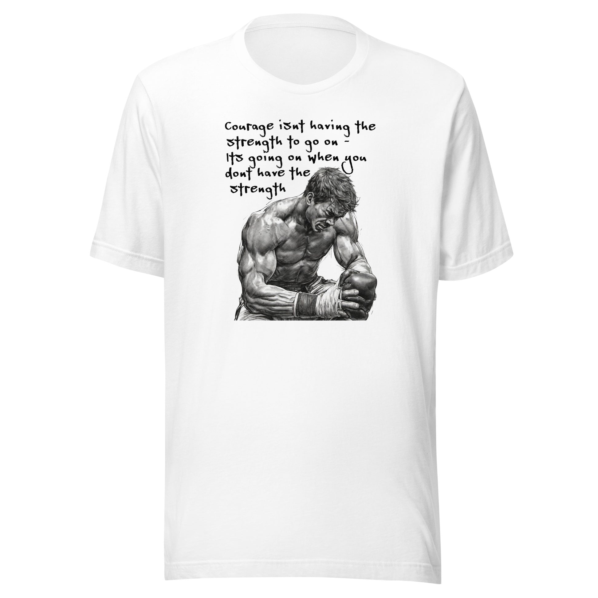Courage and Strength Men's Graphic T-Shirt White