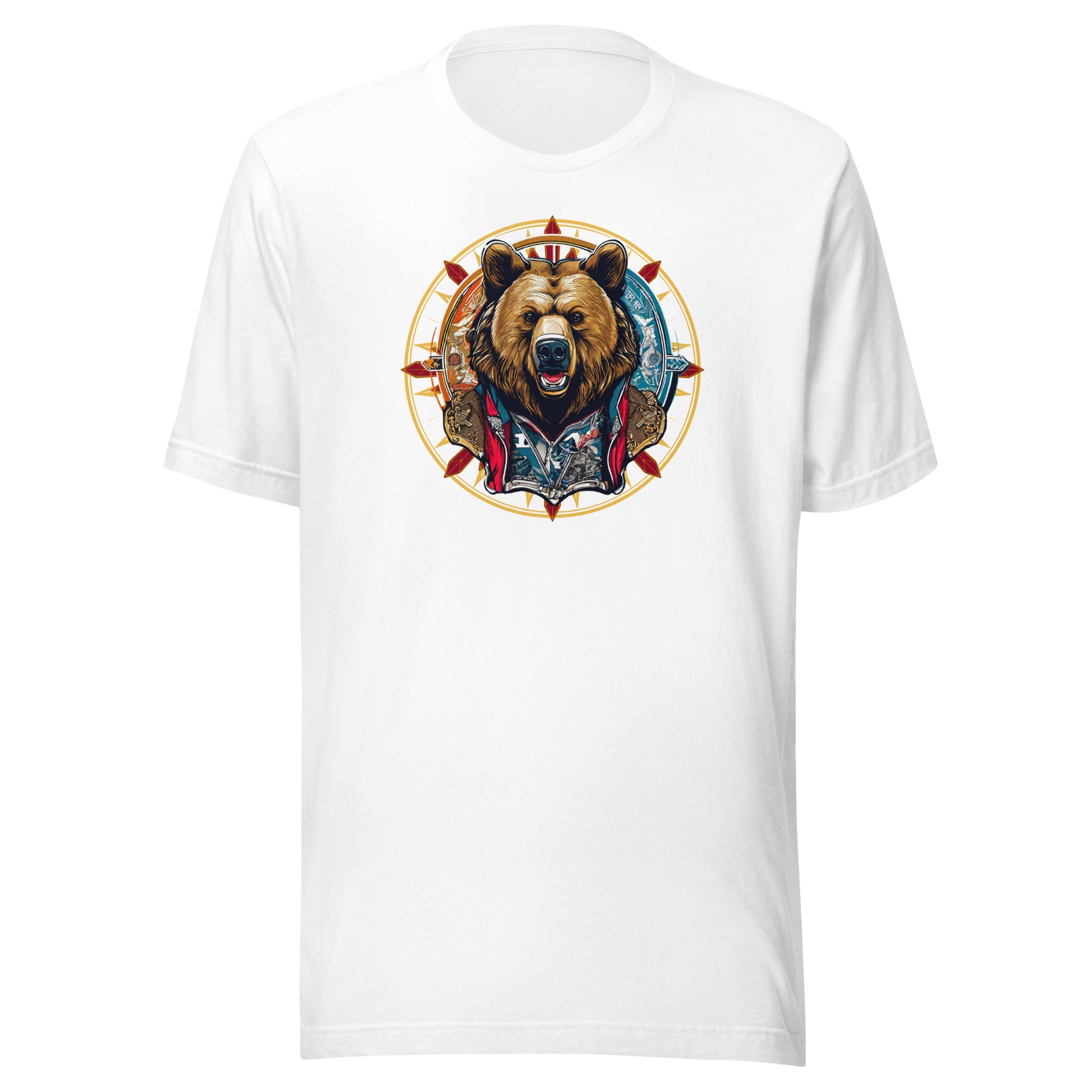 Bear Emblem Men's Graphic T-Shirt White