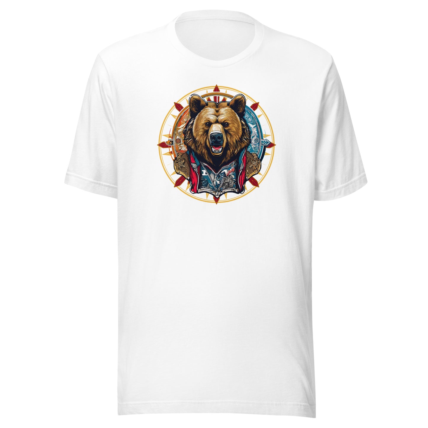 Bear Emblem Men's Graphic T-Shirt White