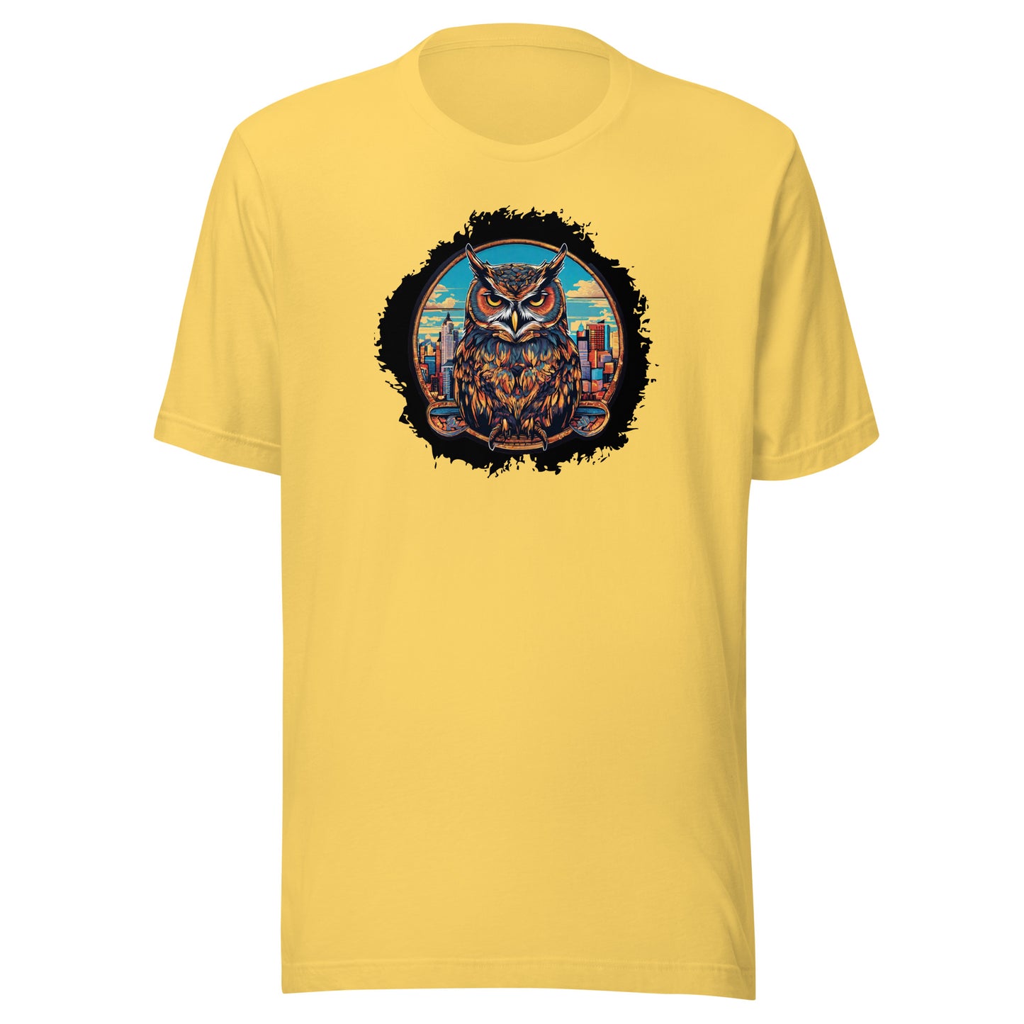 Owl in the City Emblem T-Shirt Yellow
