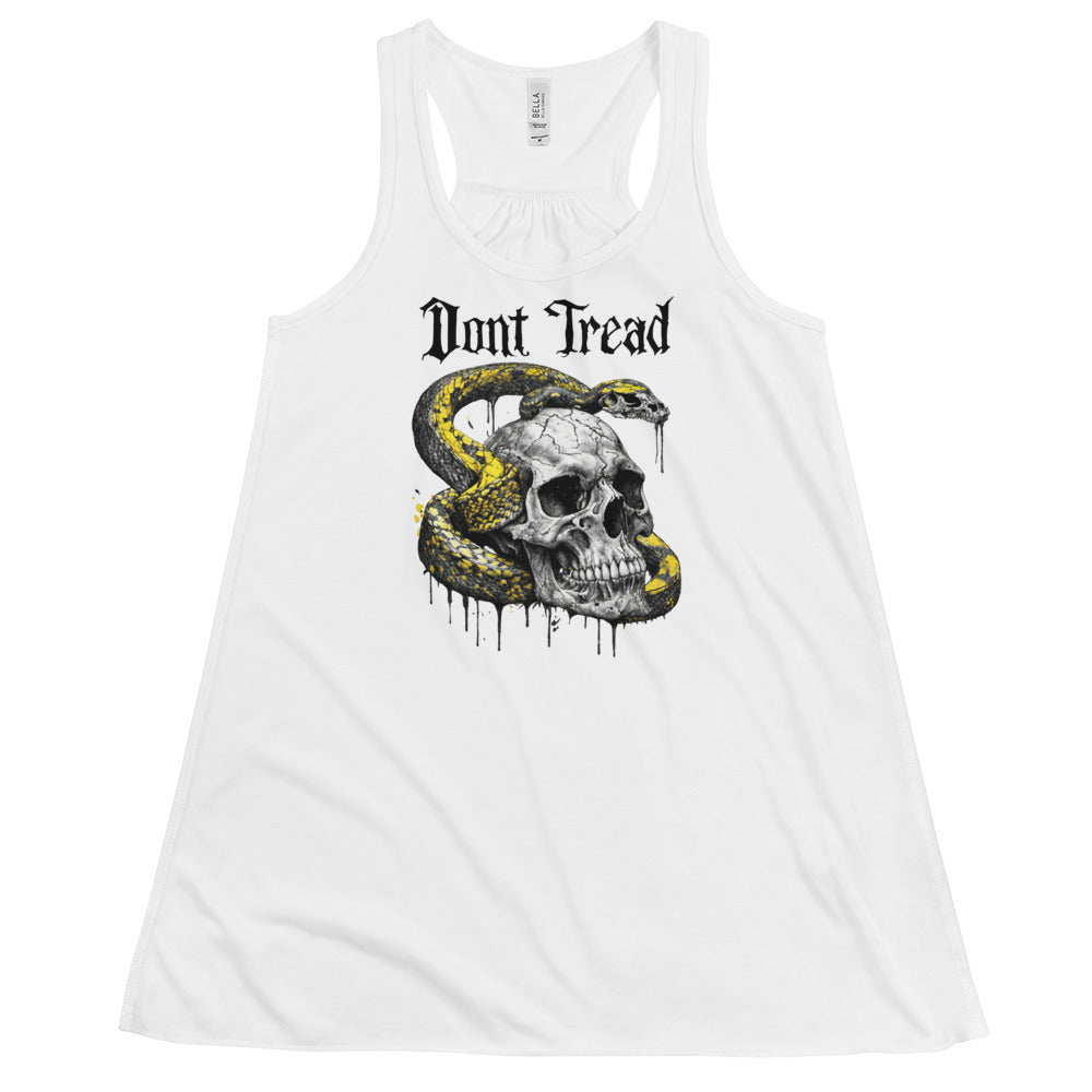 Don't Tread Snake & Skull 2nd Amendment Women's Flowy Racerback Tank