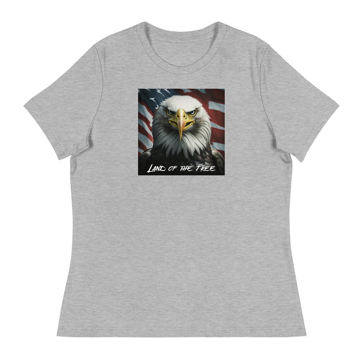 Land of the Free Graphic Women's T-Shirt Athletic Heather
