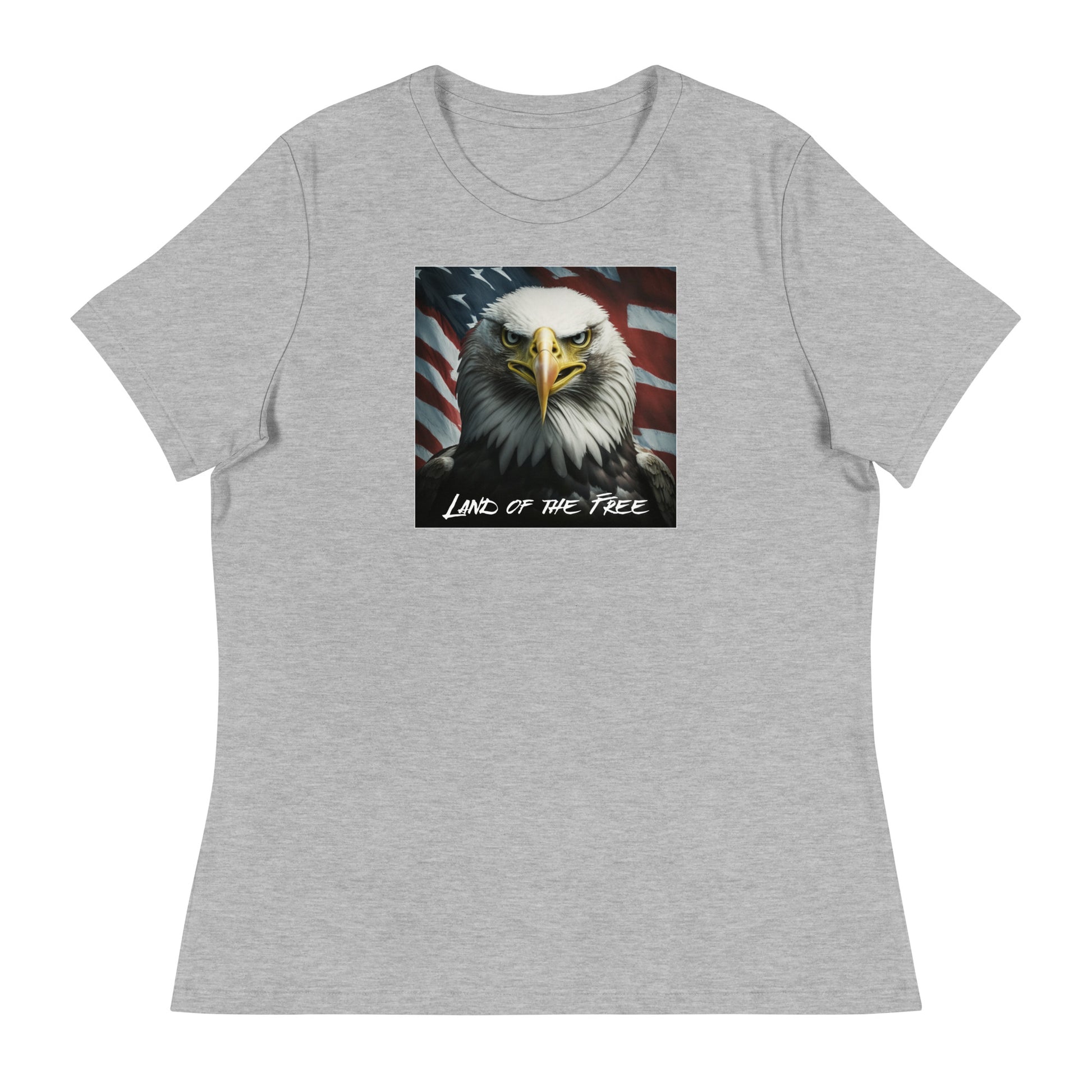 Land of the Free Graphic Women's T-Shirt Athletic Heather