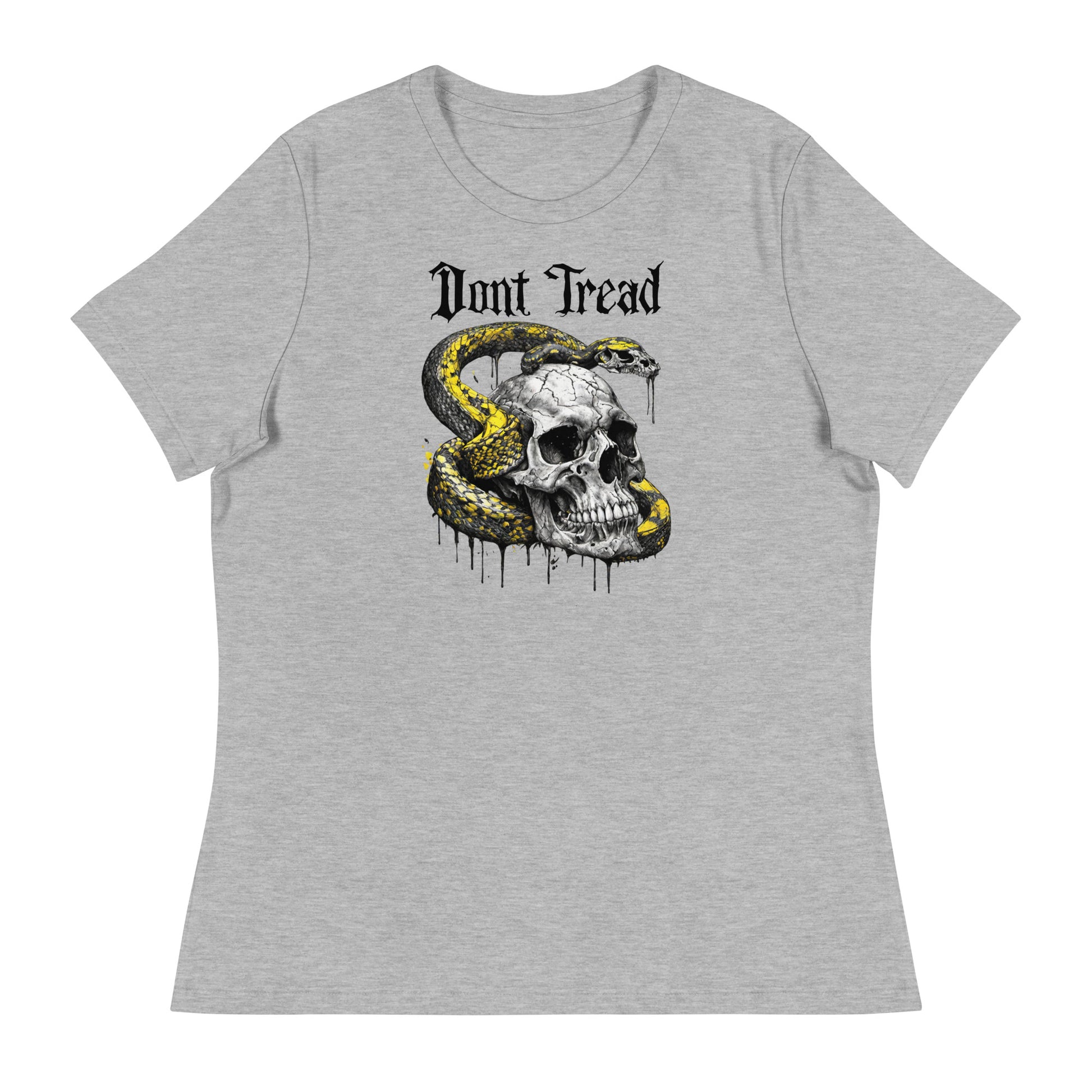 Don't Tread Snake & Skull 2nd Amendment Women's T-Shirt Athletic Heather