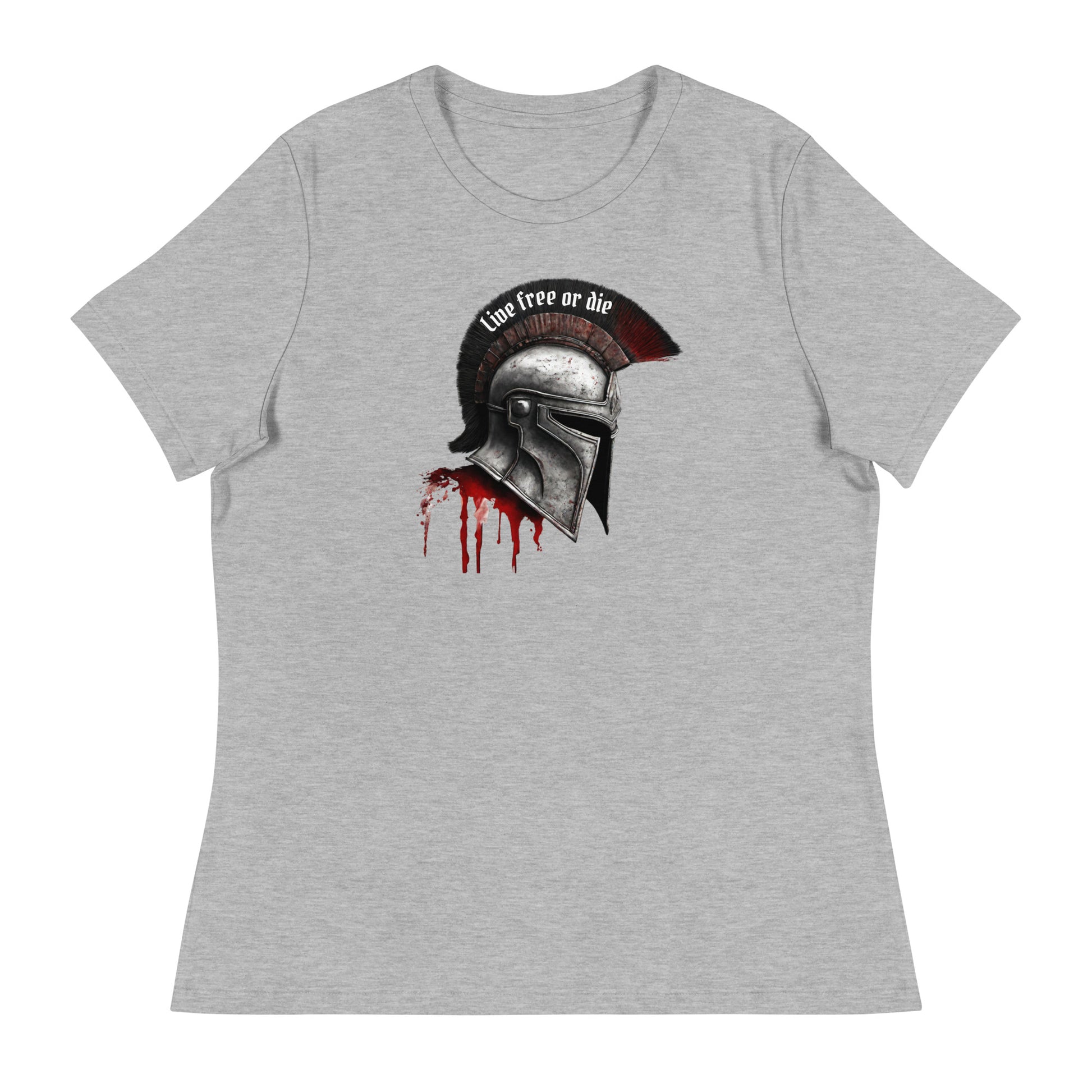Live Free Spartan Women's Graphic T-Shirt Athletic Heather