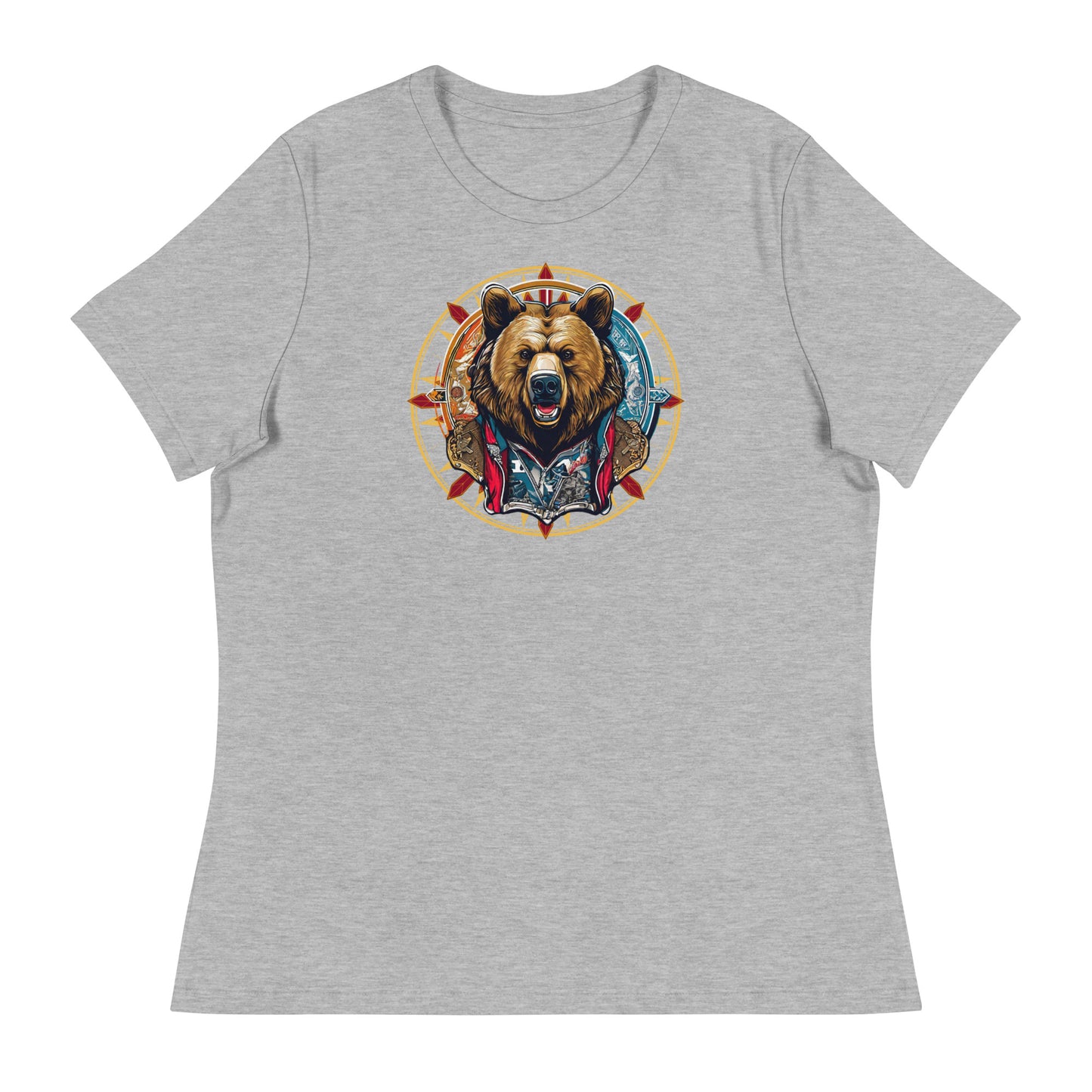 Bear Emblem Women's Graphic T-Shirt Athletic Heather