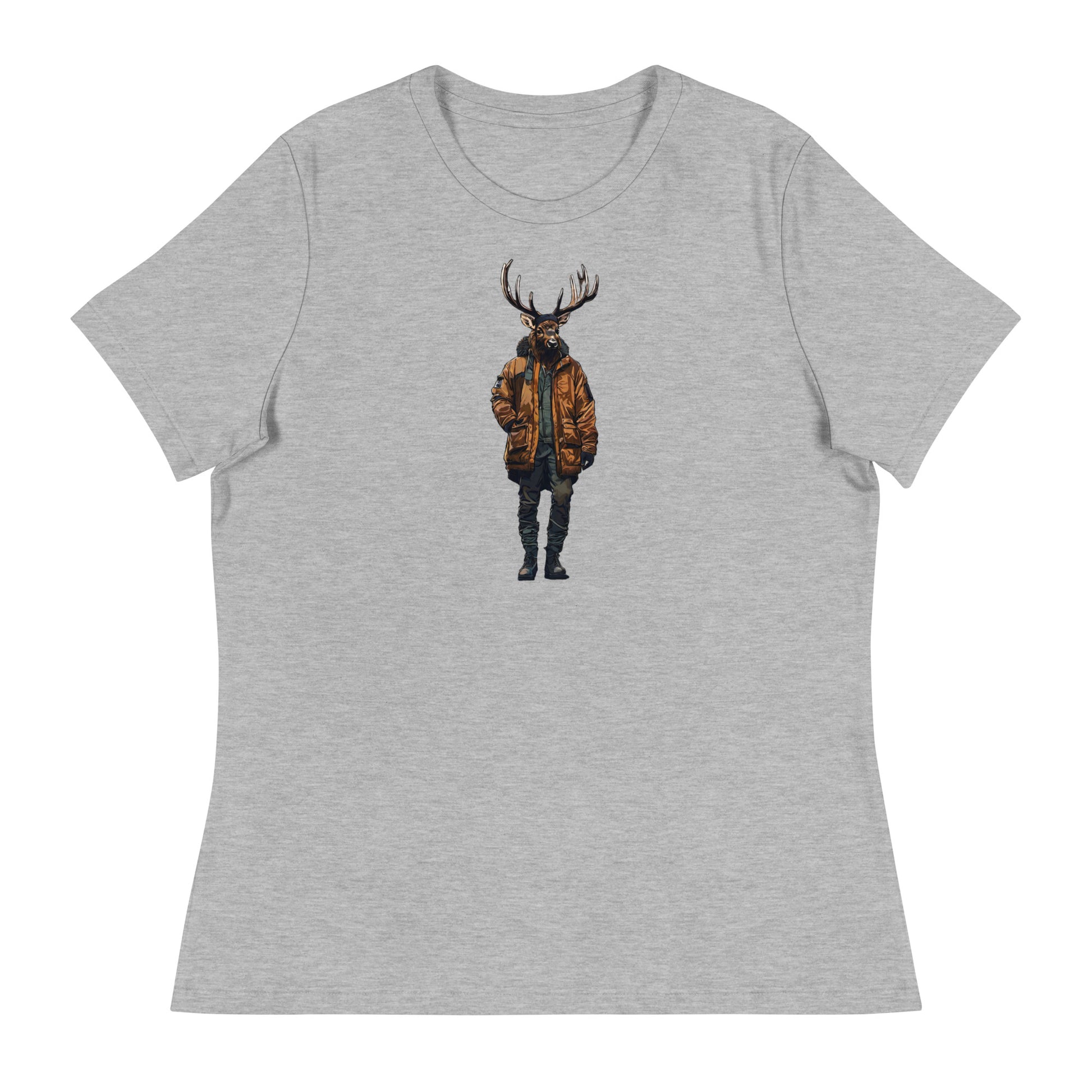 Urban Bull Elk Women's T-Shirt Athletic Heather