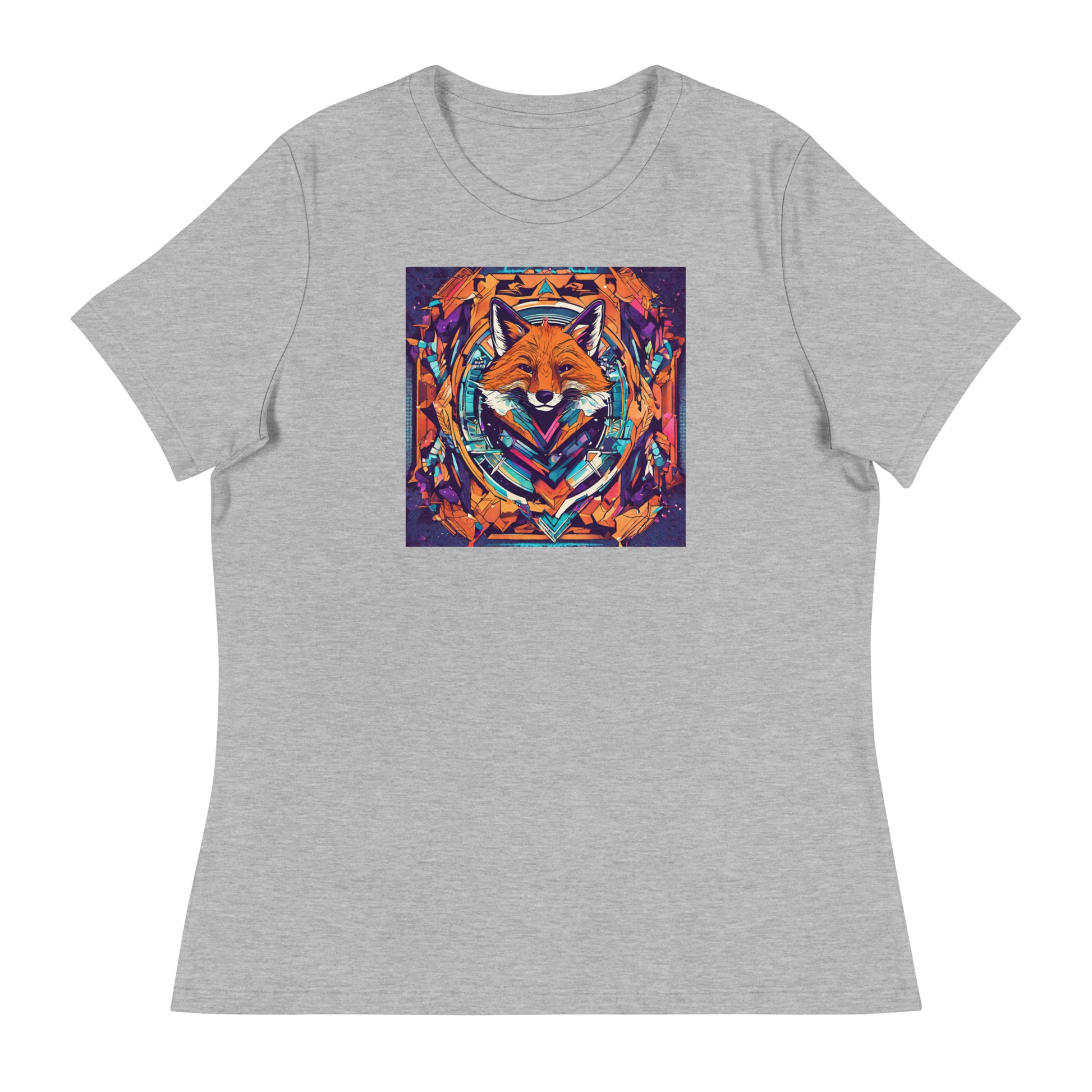 Colorful Fox Women's T-Shirt Athletic Heather