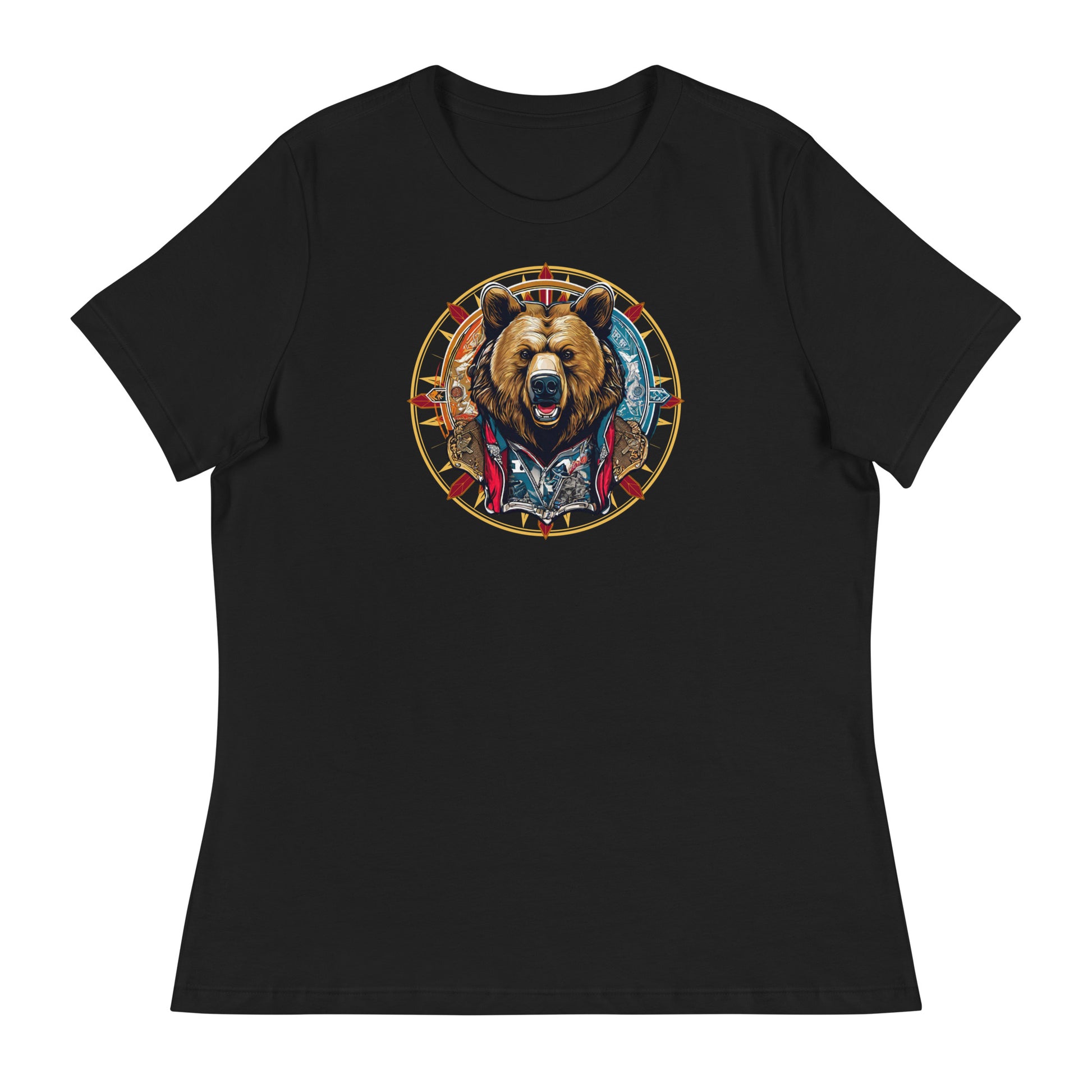 Bear Emblem Women's Graphic T-Shirt Black