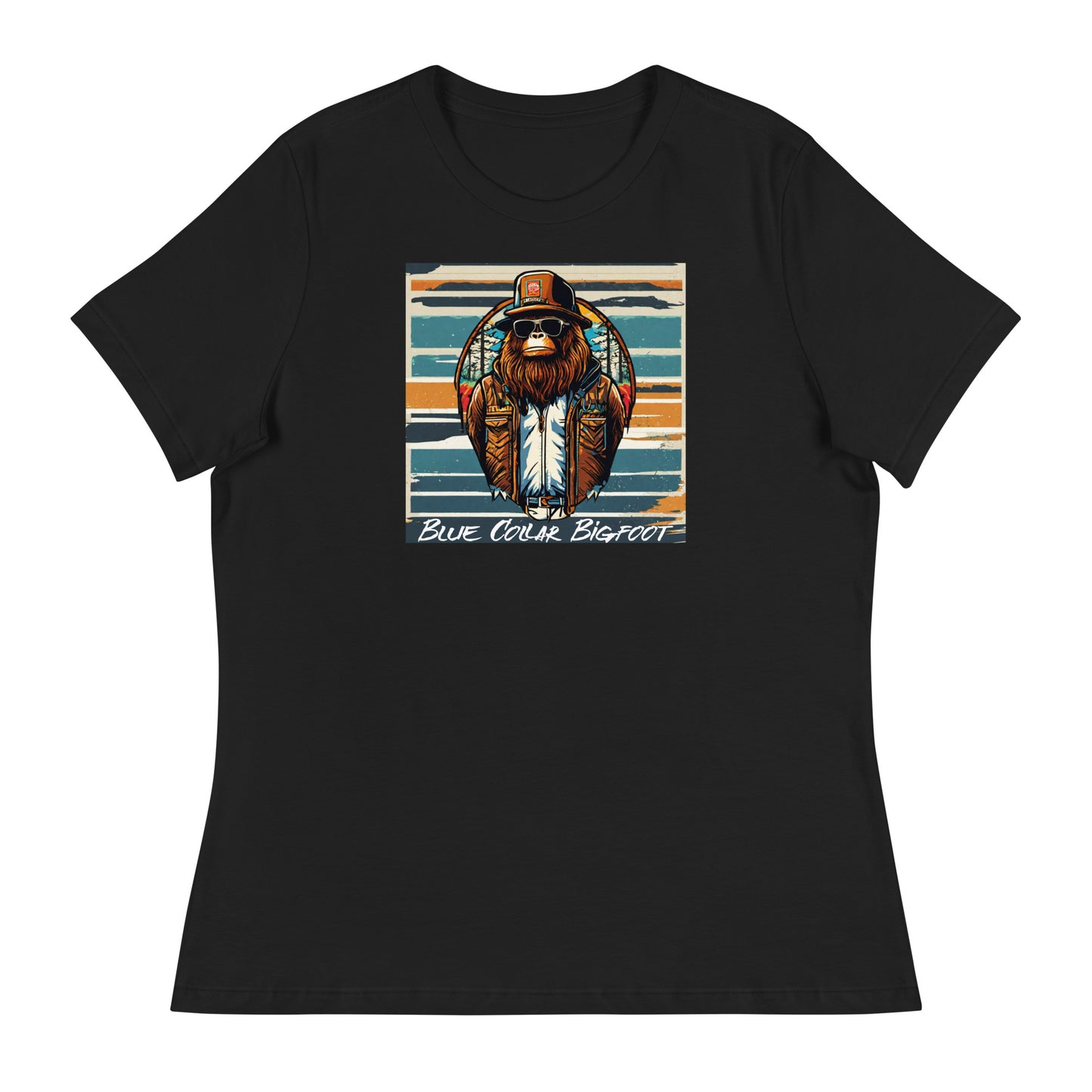 Blue-Collar Bigfoot Women's Graphic T-Shirt Black