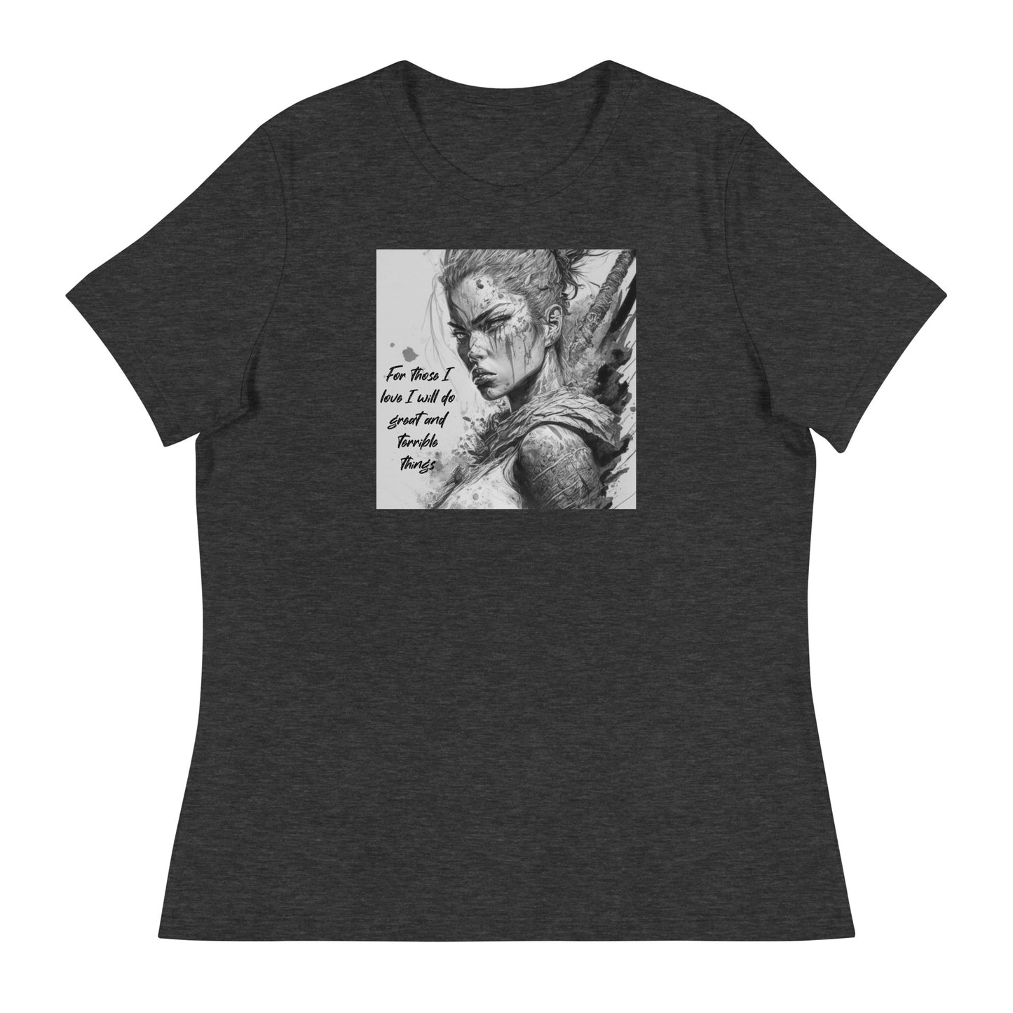 Great and Terrible Things Women's Graphic T-Shirt Dark Grey Heather