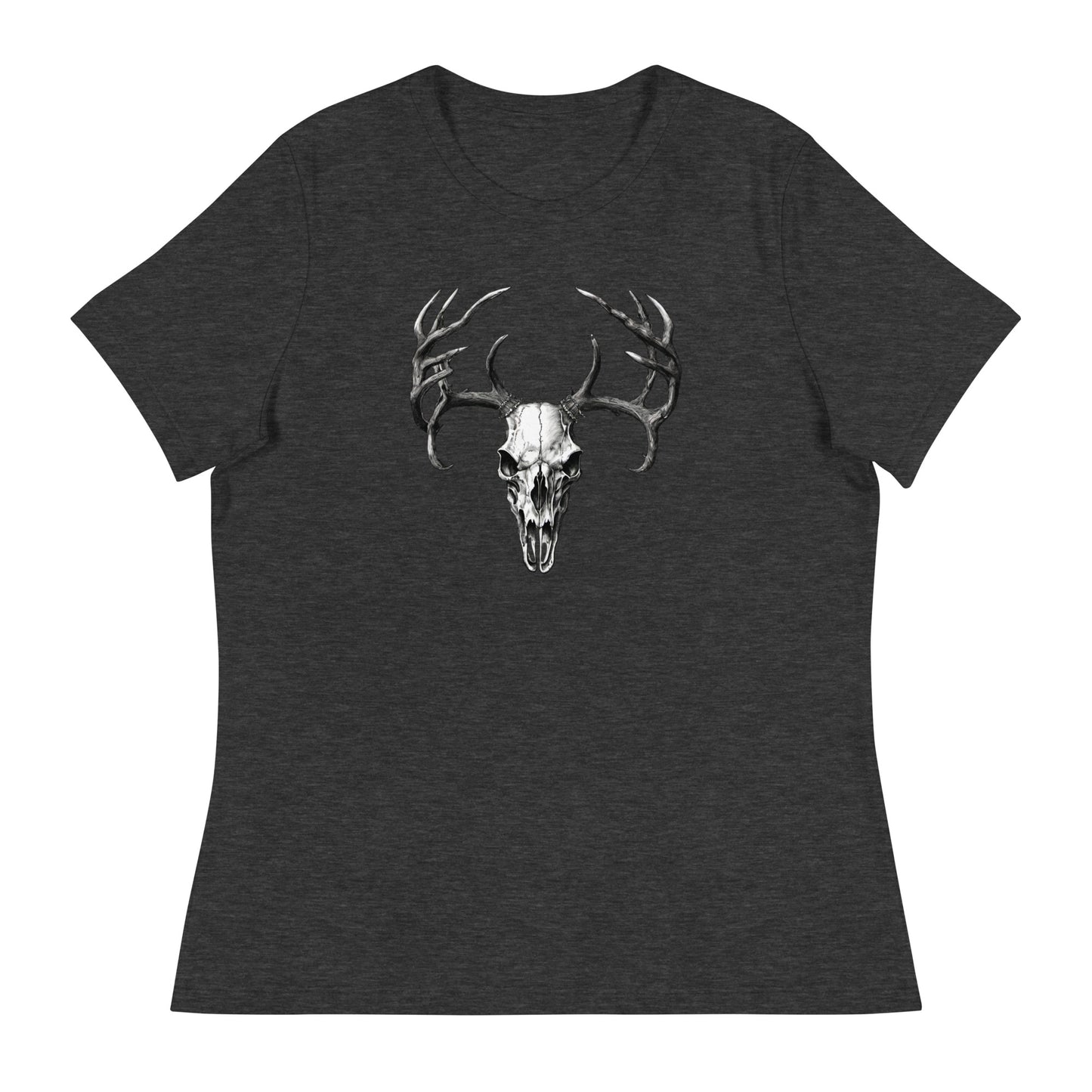 Deer Skull Women's T-Shirt Dark Grey Heather