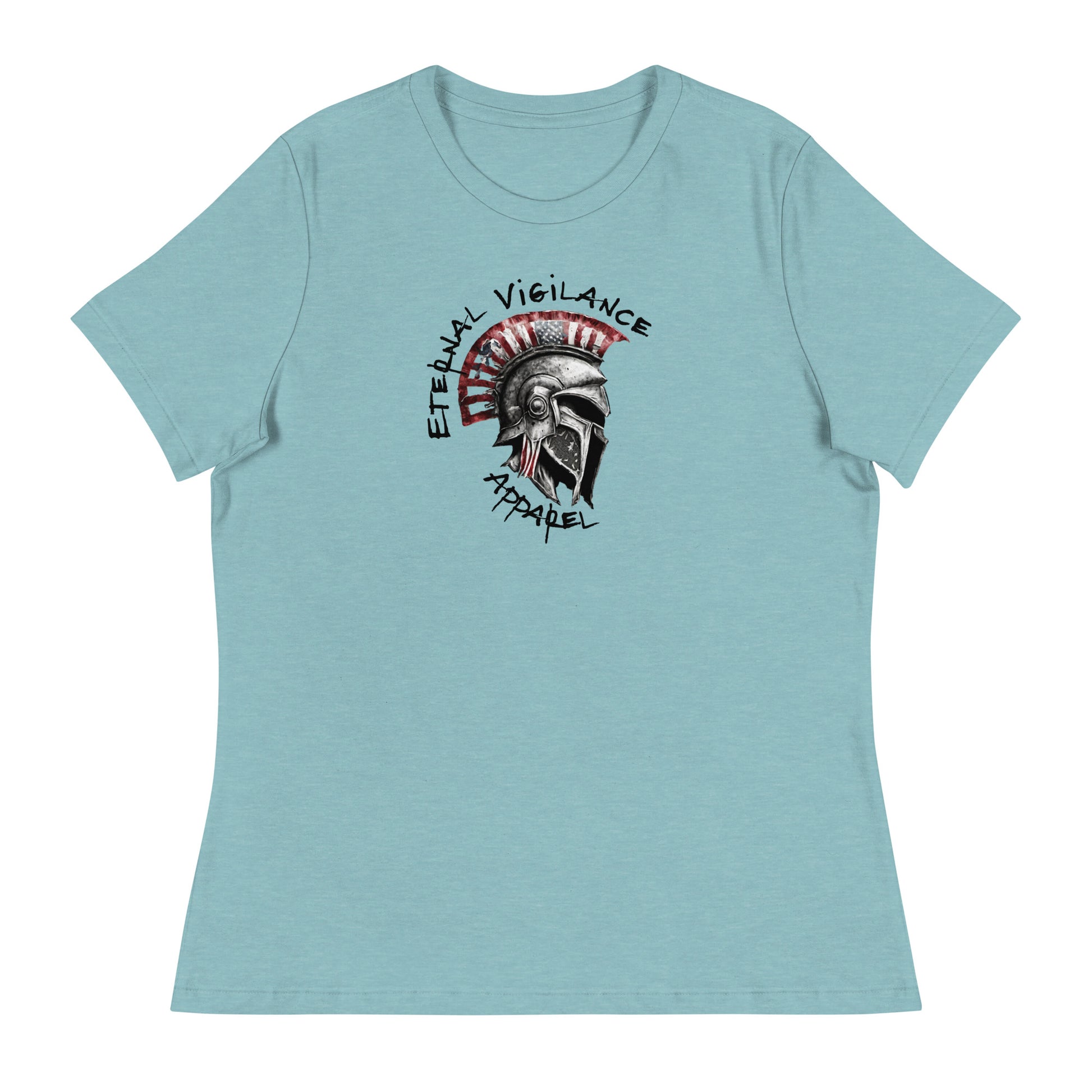 Eternal Vigilance Spartan Logo Women's T-Shirt Heather Blue Lagoon