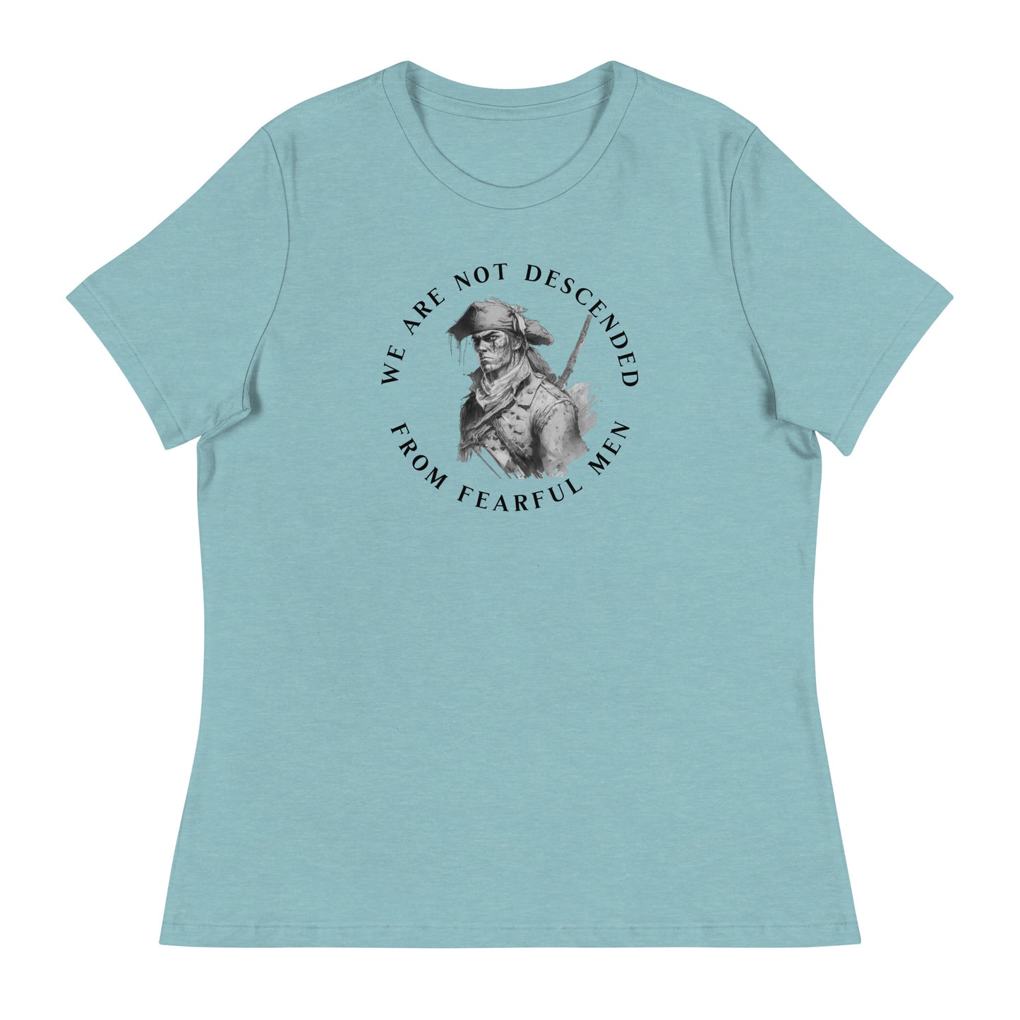 Fearless Patriot Women's T-Shirt Heather Blue Lagoon