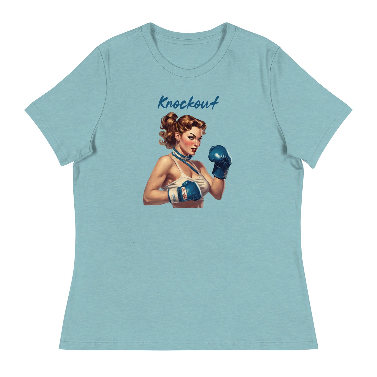 Knockout Women's T-Shirt Heather Blue Lagoon