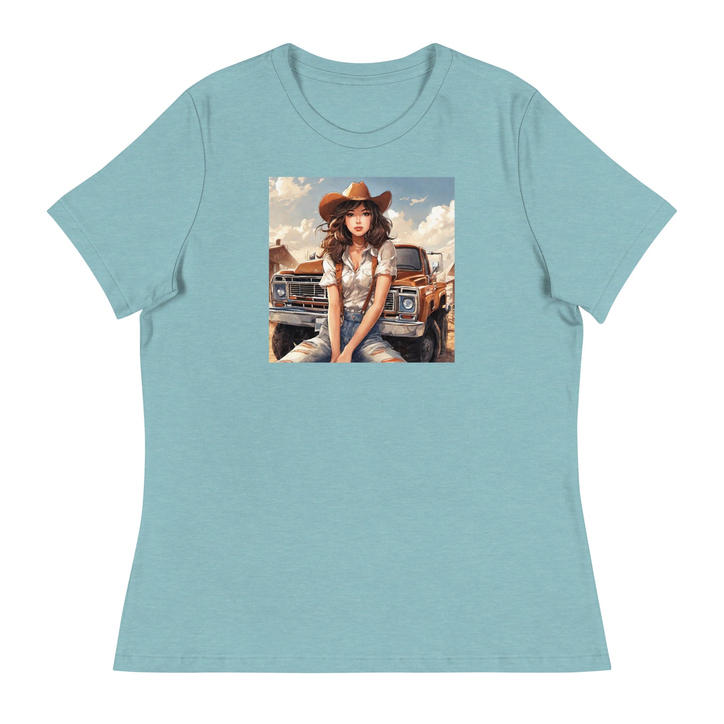 Cowgirl Cutie Women's Graphic T-Shirt Heather Blue Lagoon