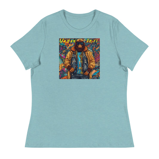 Bigfoot: The Urban Yeti Women's T-Shirt Heather Blue Lagoon