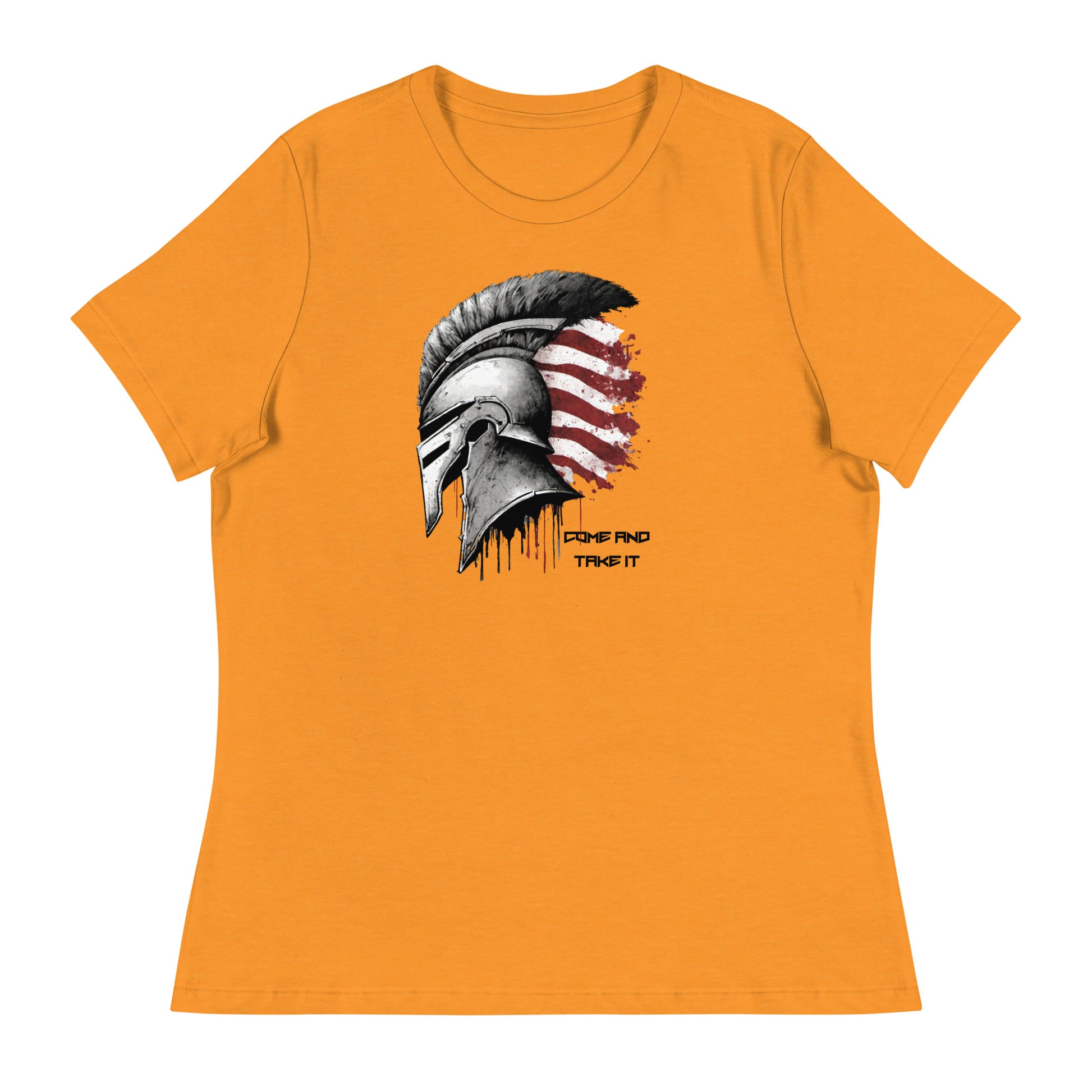 Come And Take It Spartan Women's Graphic T-Shirt Heather Marmalade