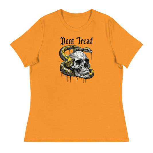 Don't Tread Snake & Skull 2nd Amendment Women's T-Shirt Heather Marmalade