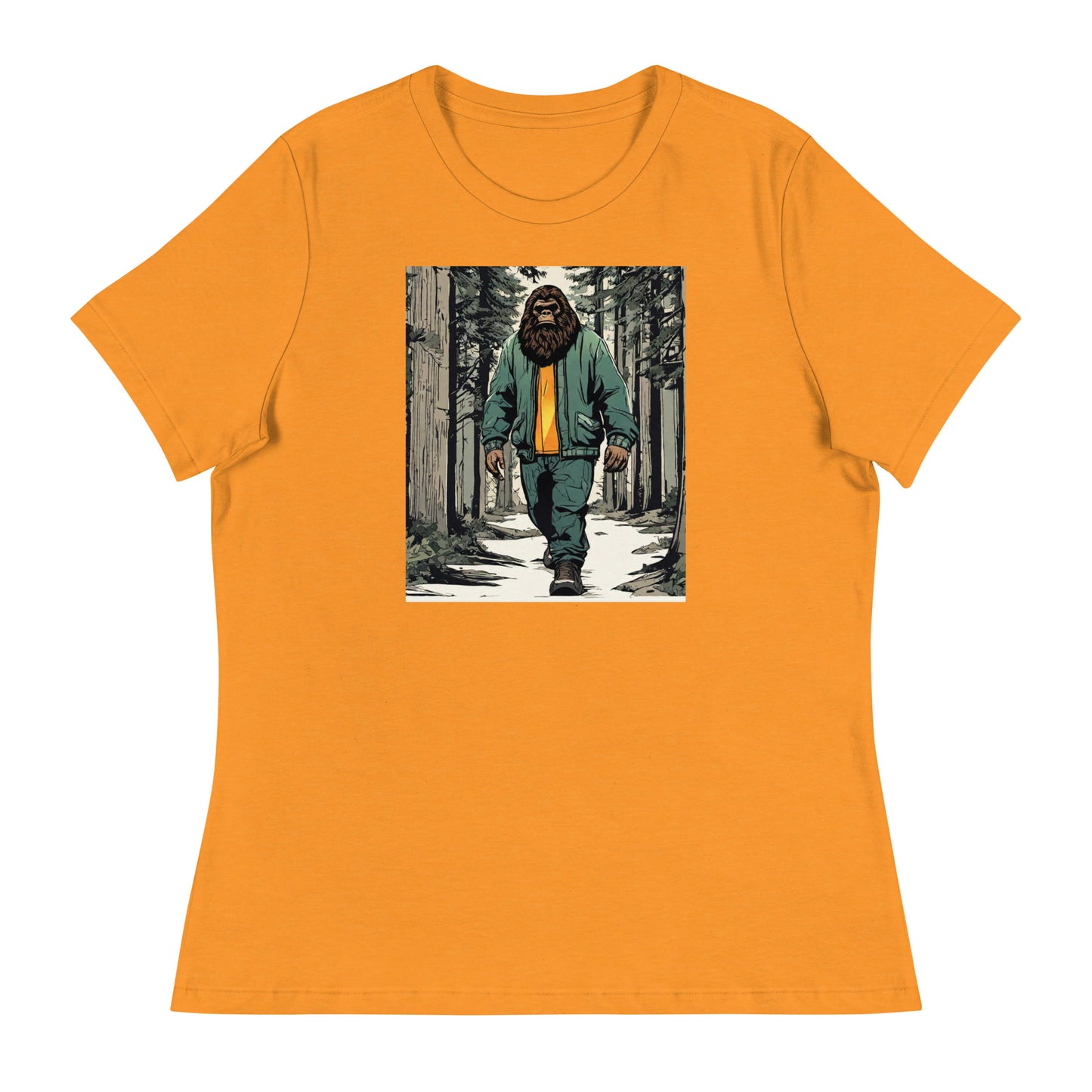 Sasquatch Encounter Women's Graphic T-Shirt Heather Marmalade