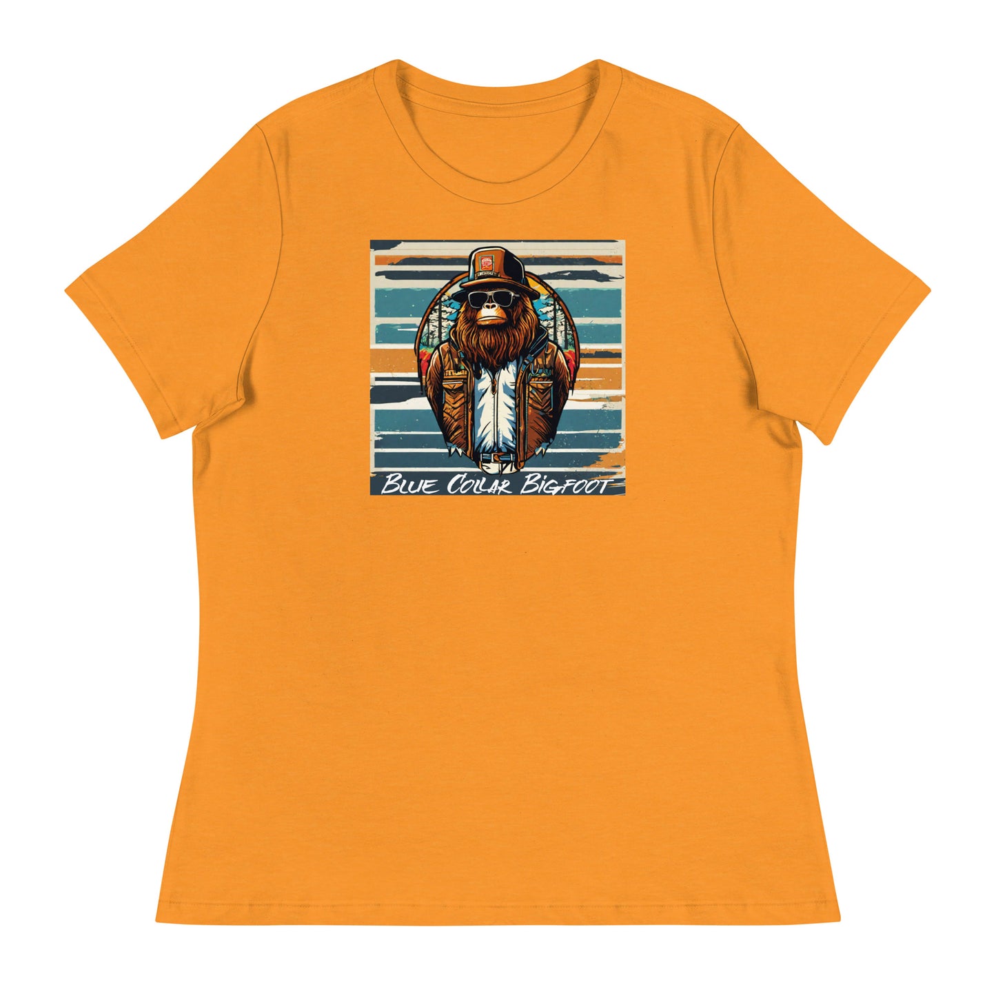 Blue-Collar Bigfoot Women's Graphic T-Shirt Heather Marmalade
