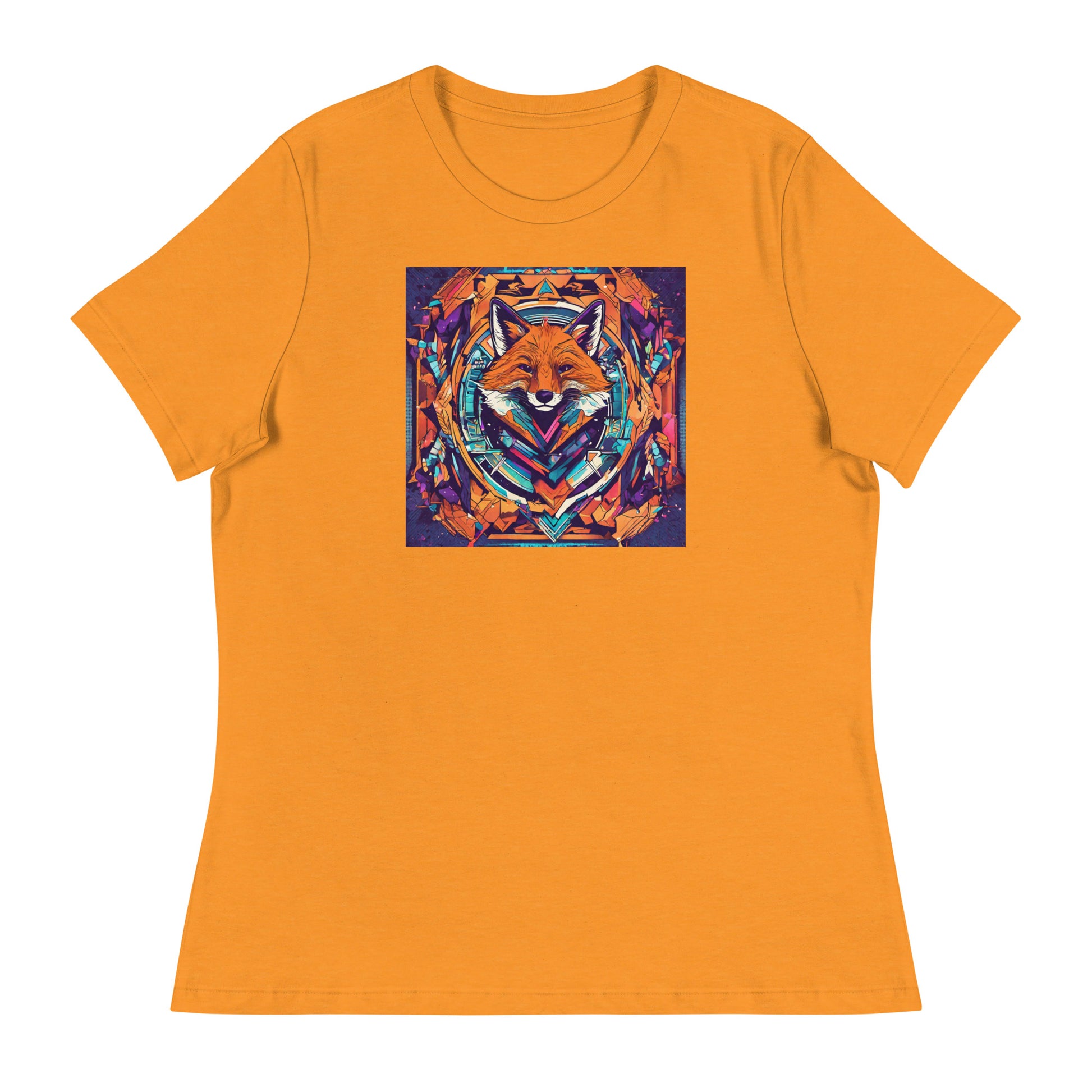 Colorful Fox Women's T-Shirt Heather Marmalade
