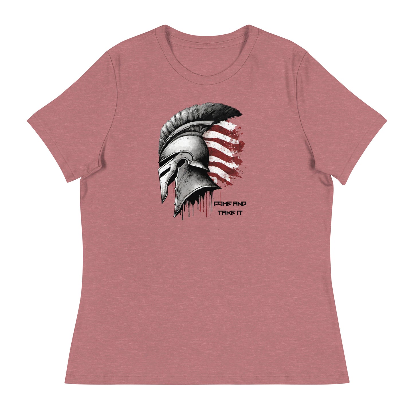 Come And Take It Spartan Women's Graphic T-Shirt Heather Mauve