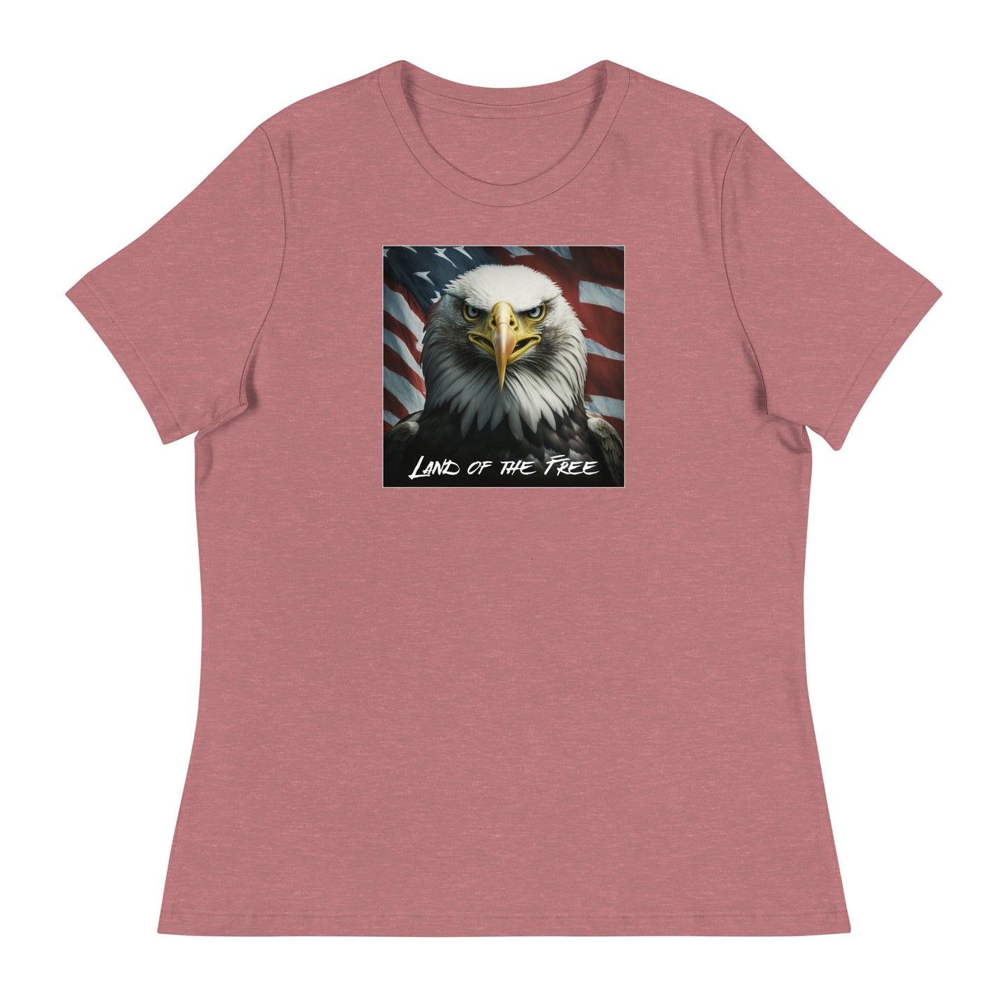 Land of the Free Graphic Women's T-Shirt Heather Mauve