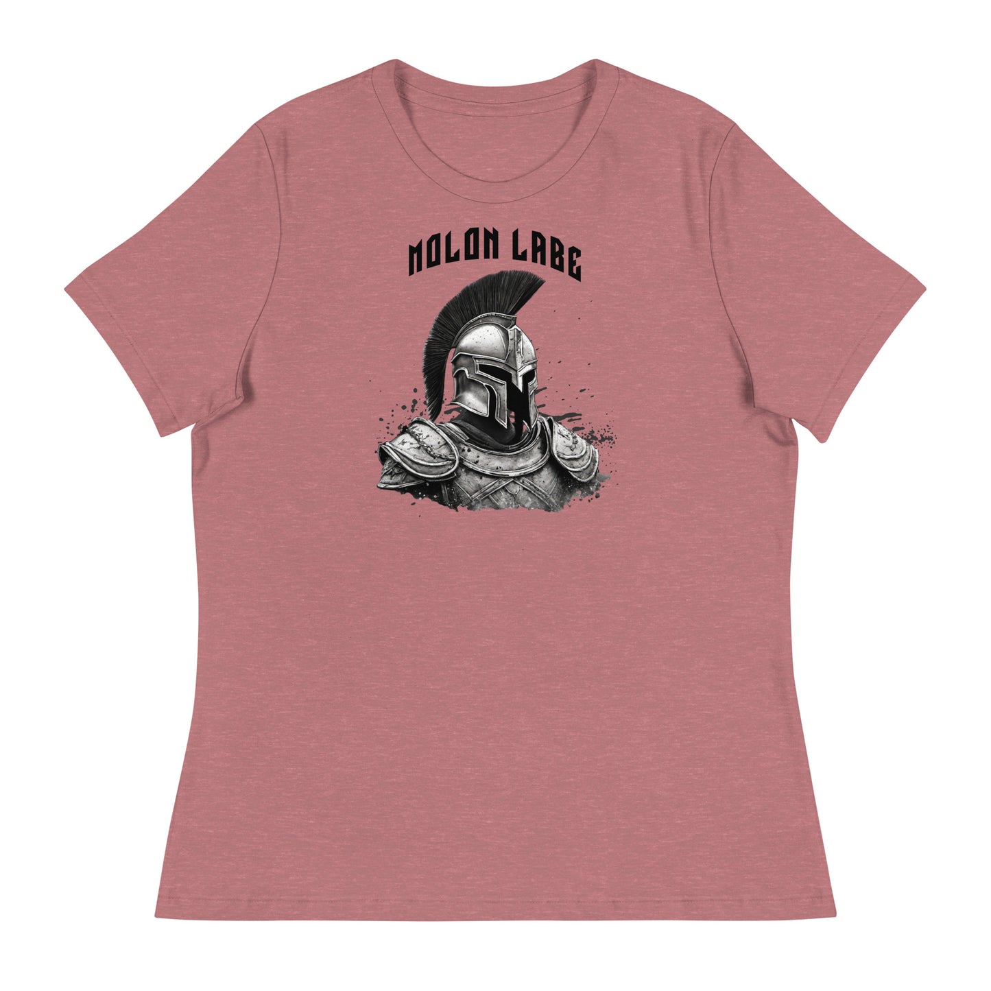 Molon Labe Spartan Women's Graphic T-Shirt Heather Mauve
