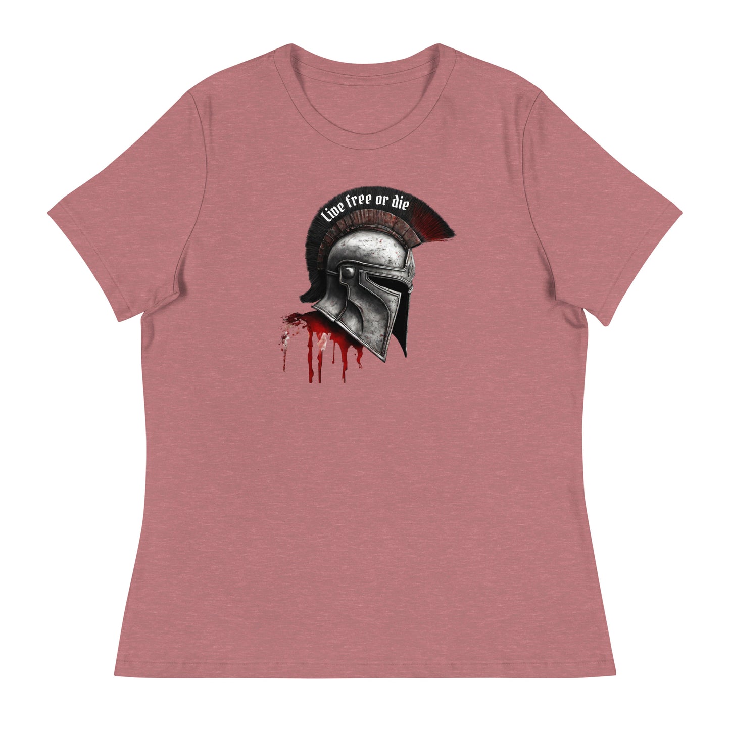 Live Free Spartan Women's Graphic T-Shirt Heather Mauve