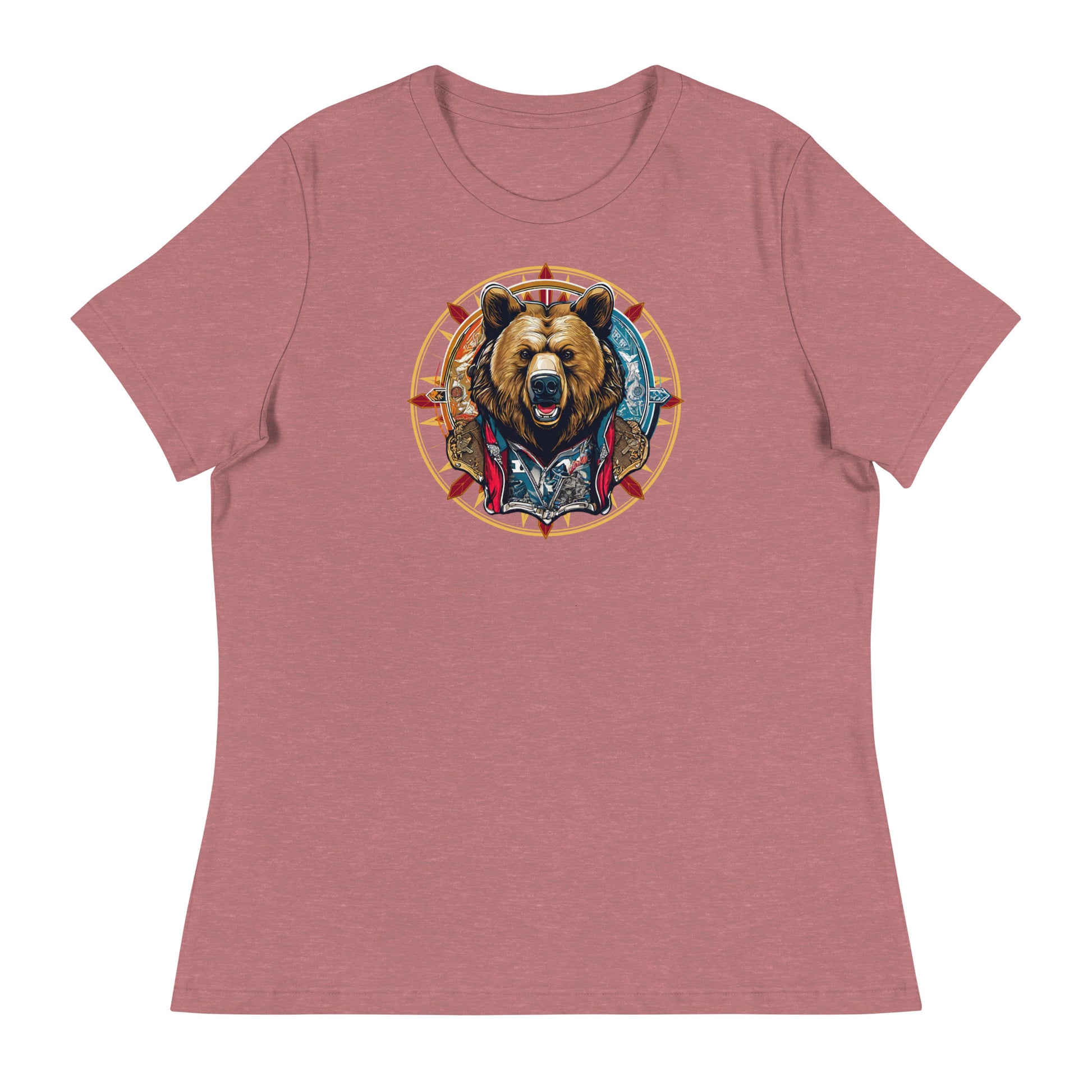 Bear Emblem Women's Graphic T-Shirt Heather Mauve