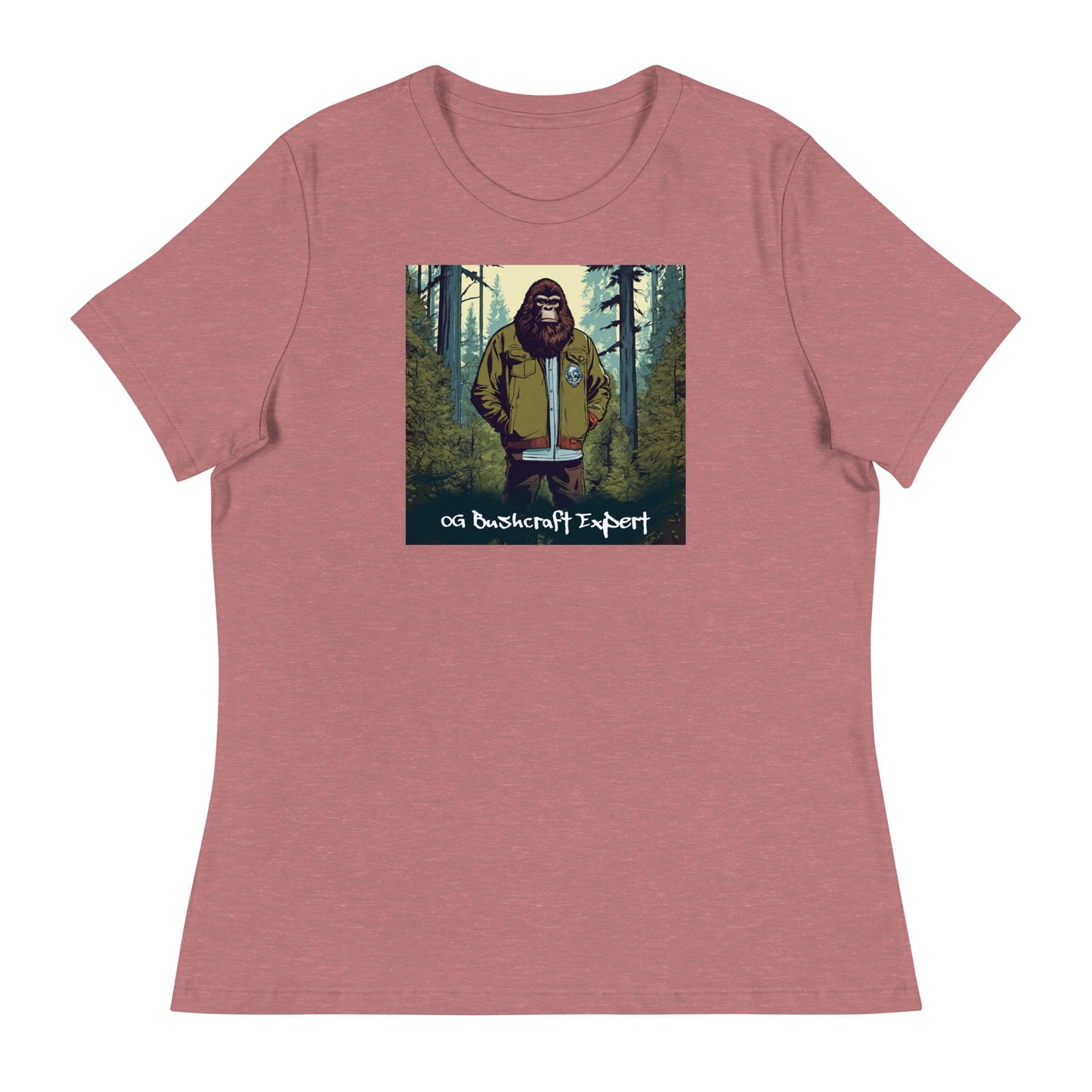 Sasquatch, The OG Bushcrafter Women's T-Shirt Heather Mauve