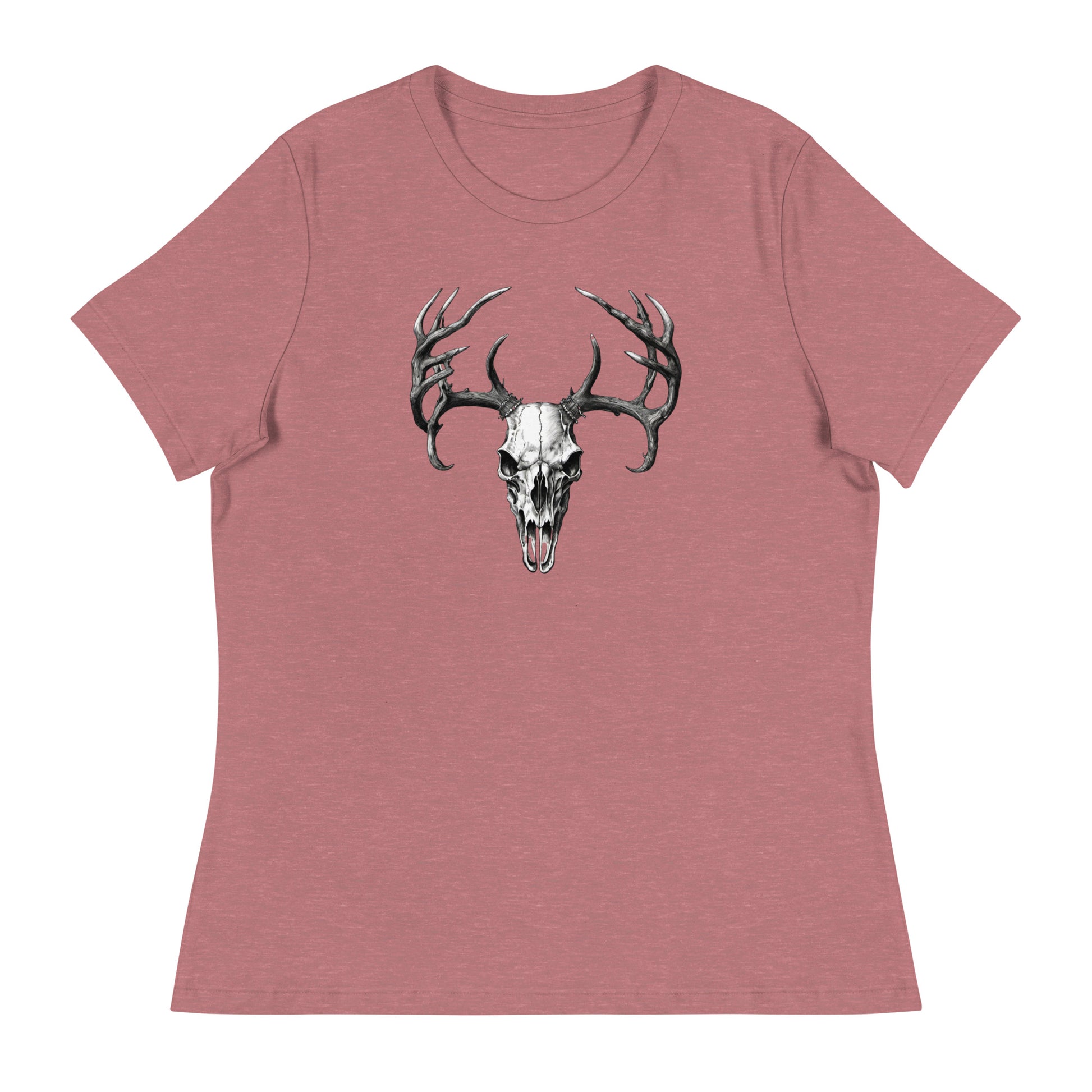 Deer Skull Women's T-Shirt Heather Mauve