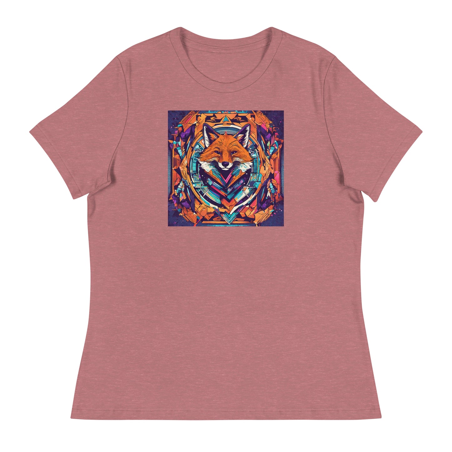 Colorful Fox Women's T-Shirt Heather Mauve