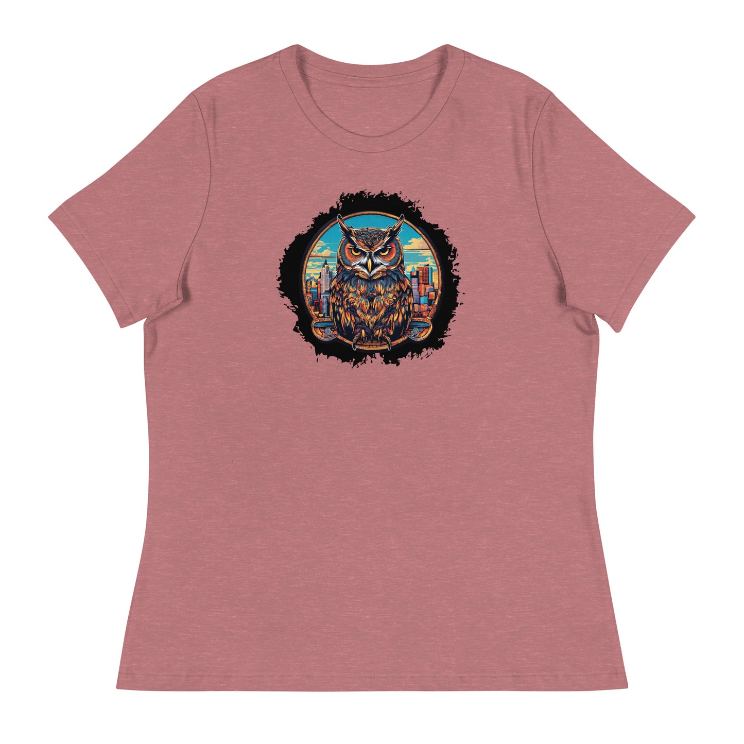 Owl in the City Emblem Women's T-Shirt Heather Mauve