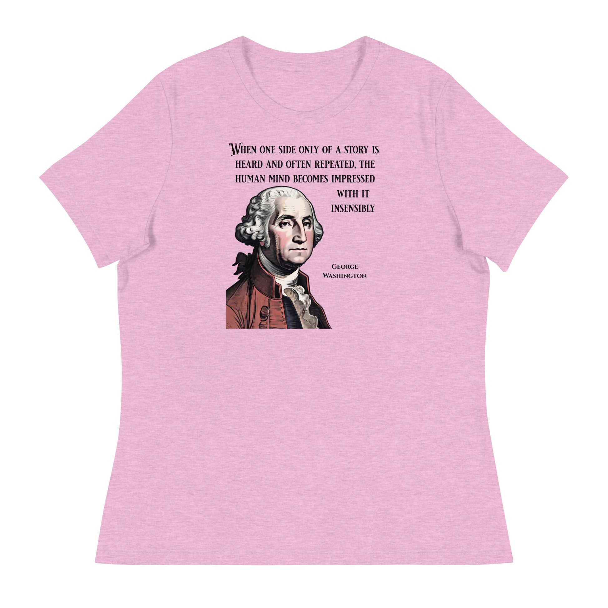 Washington's Wisdom Women's T-Shirt Heather Prism Lilac