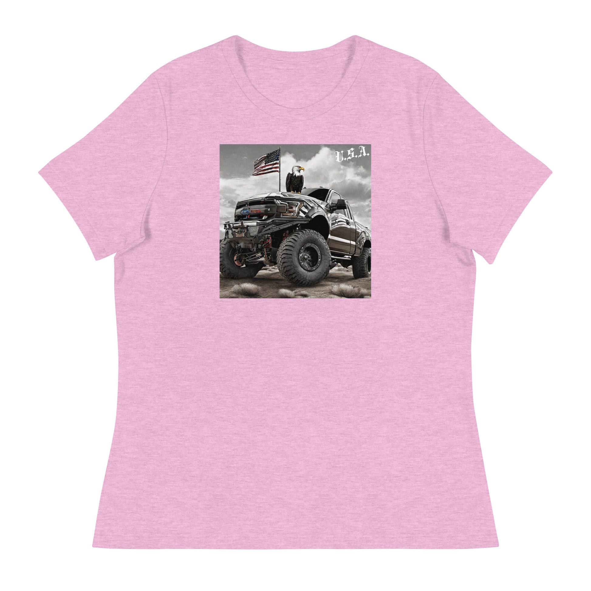 U.S.A. Proud Women's T-Shirt Heather Prism Lilac