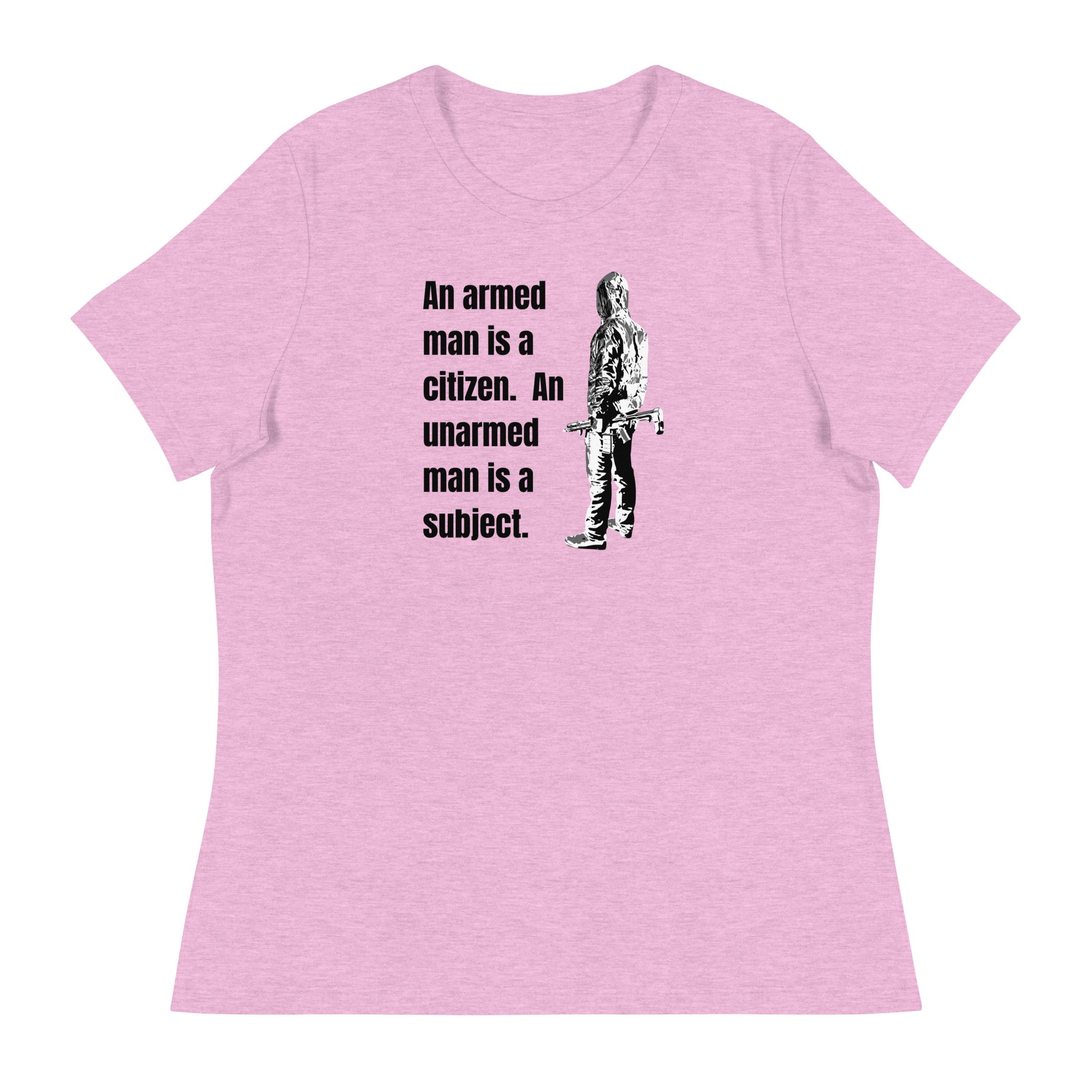 Citizen, not Subject 2nd Amendment Women's Relaxed T-Shirt Heather Prism Lilac