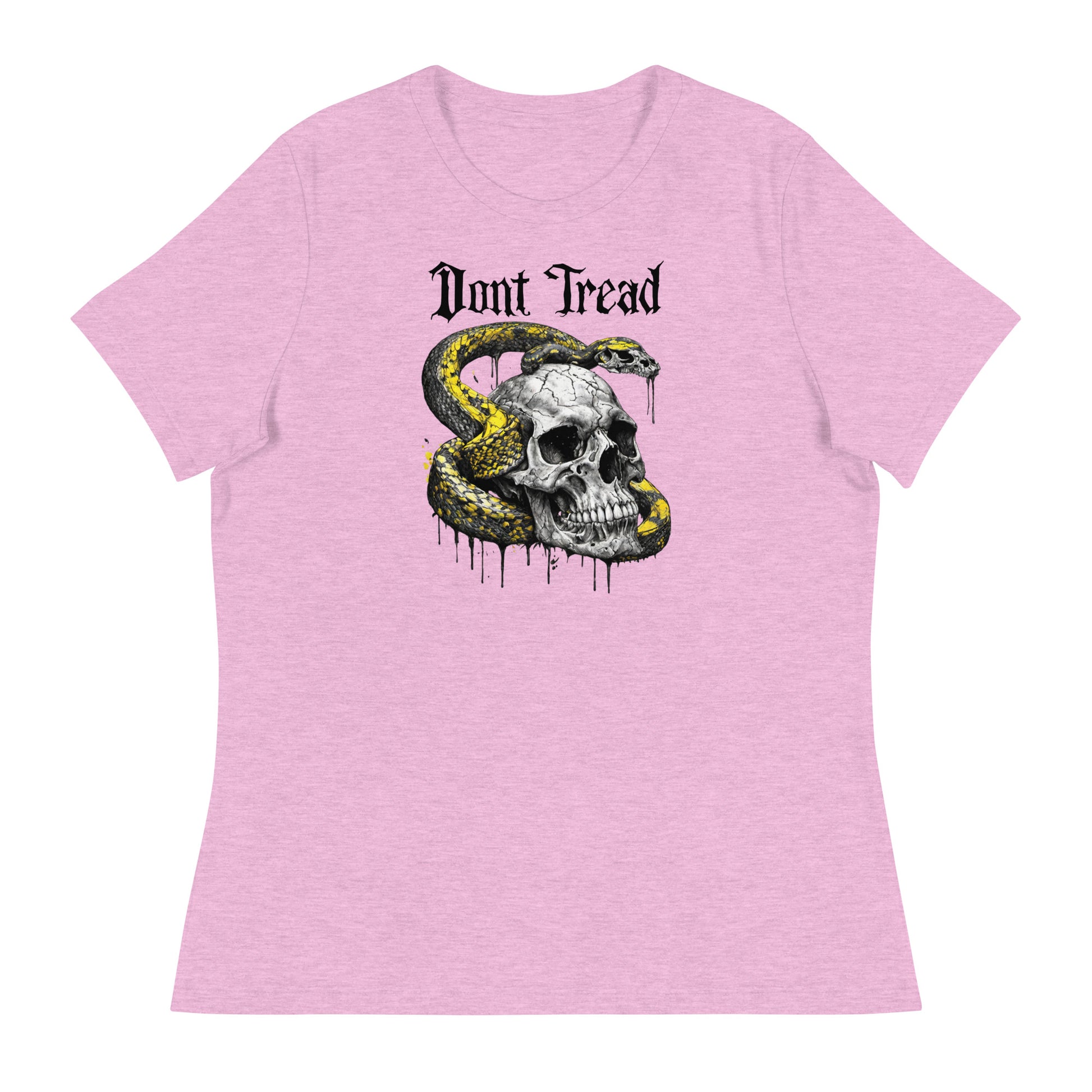 Don't Tread Snake & Skull 2nd Amendment Women's T-Shirt Heather Prism Lilac