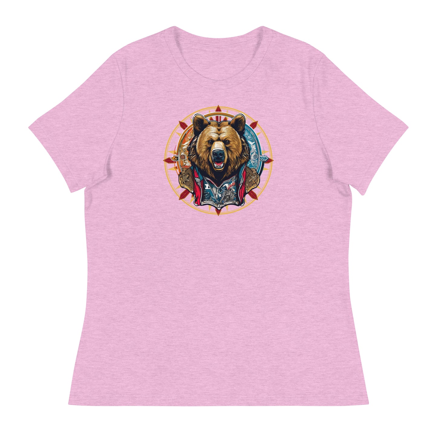 Bear Emblem Women's Graphic T-Shirt Heather Prism Lilac
