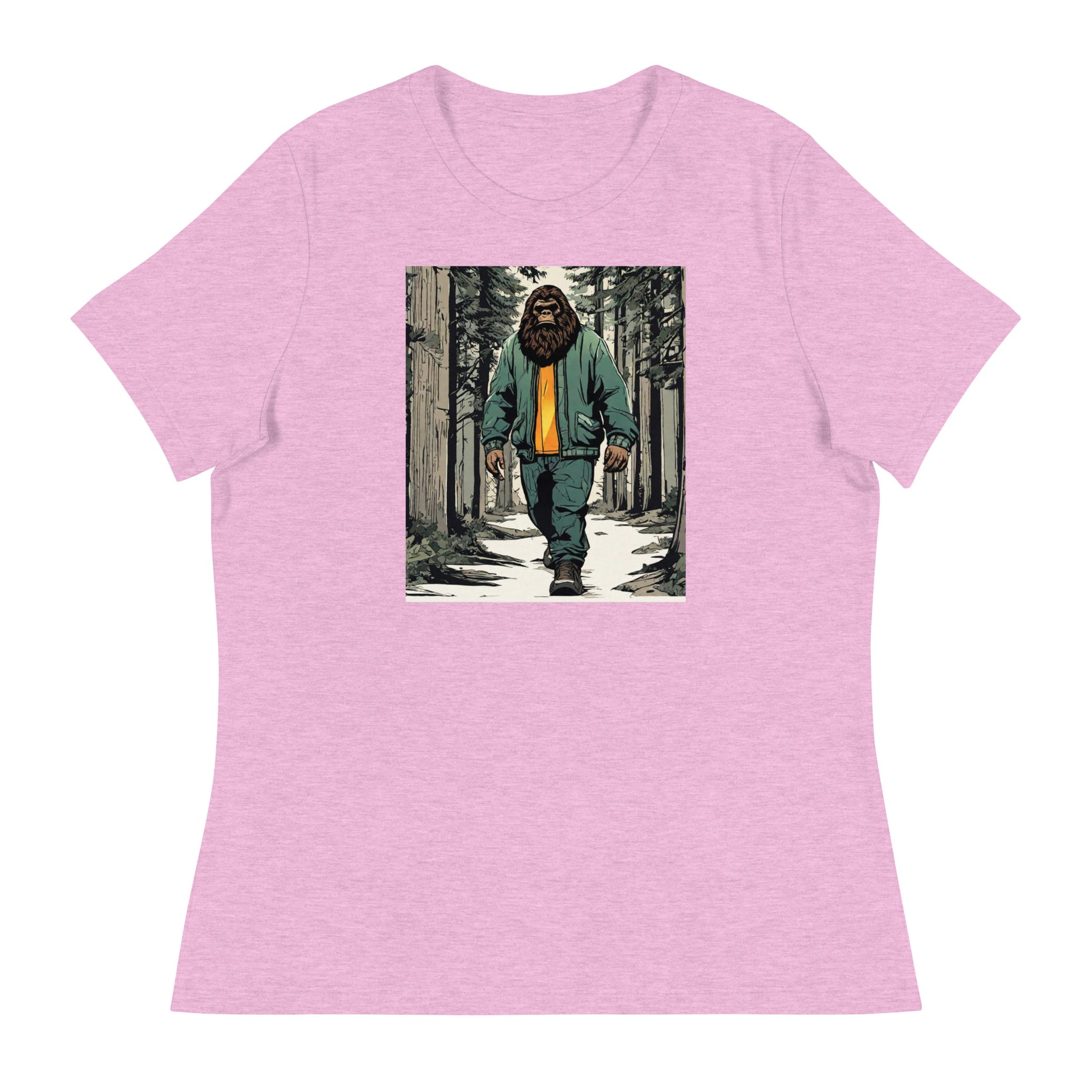 Sasquatch Encounter Women's Graphic T-Shirt Heather Prism Lilac