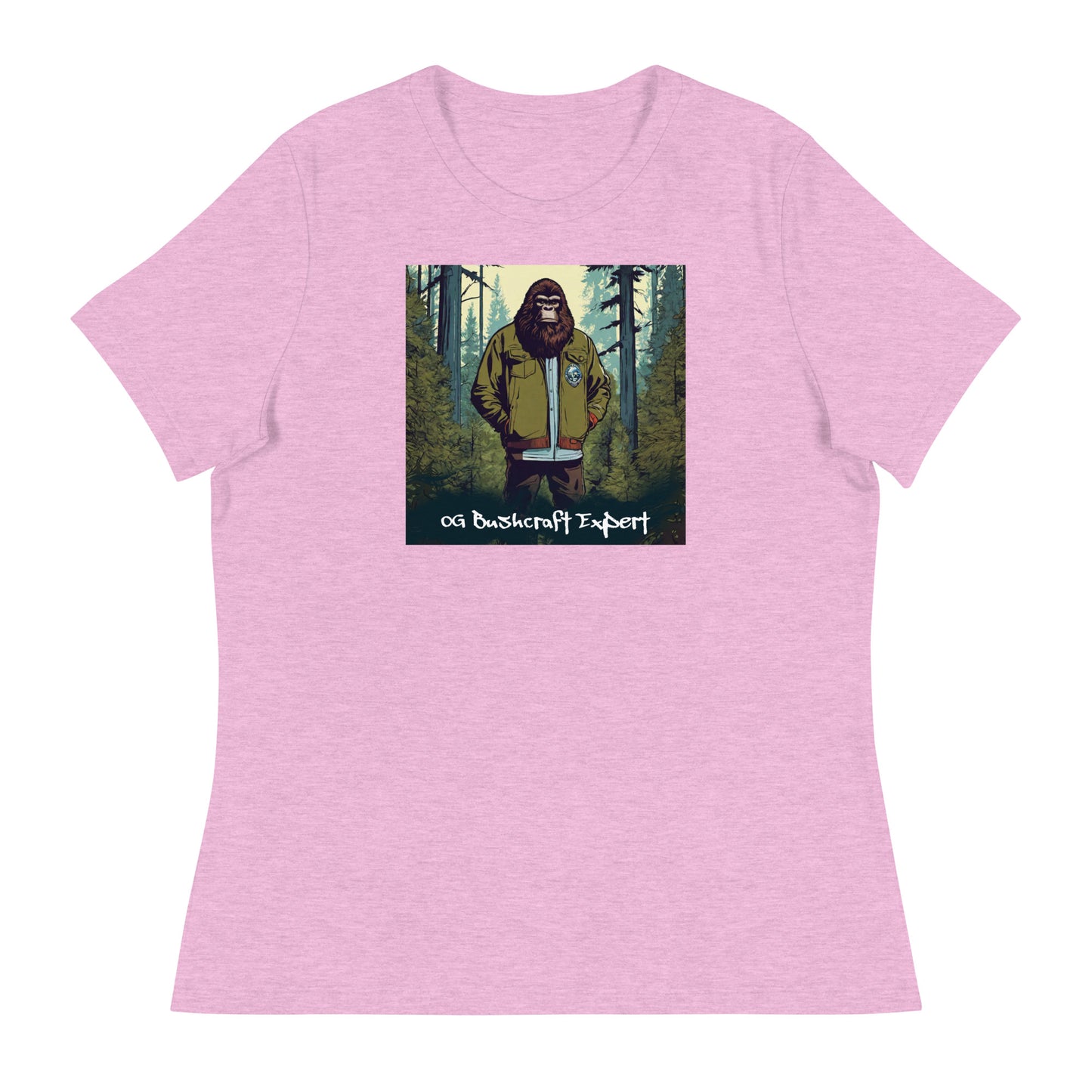 Sasquatch, The OG Bushcrafter Women's T-Shirt Heather Prism Lilac