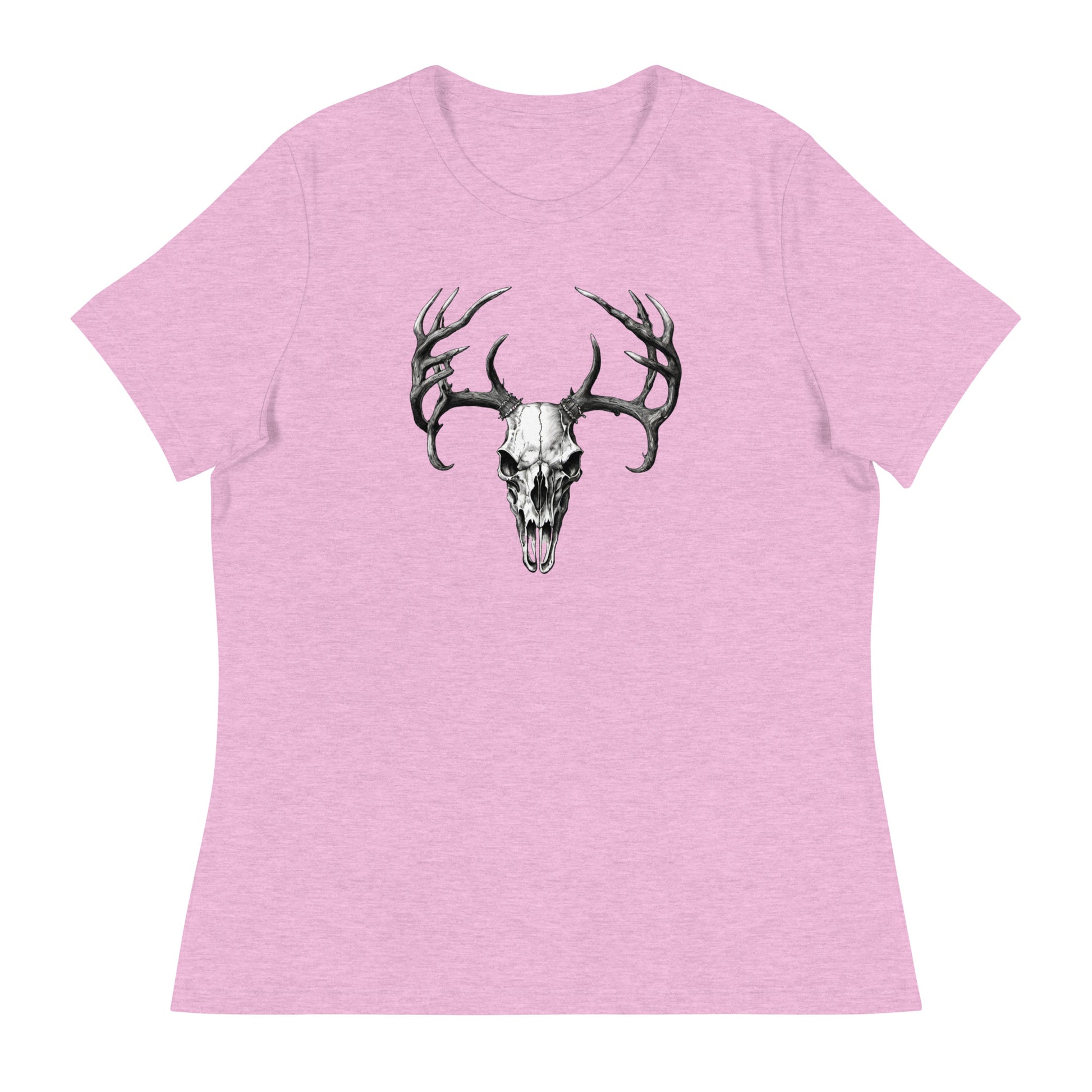 Deer Skull Women's T-Shirt Heather Prism Lilac