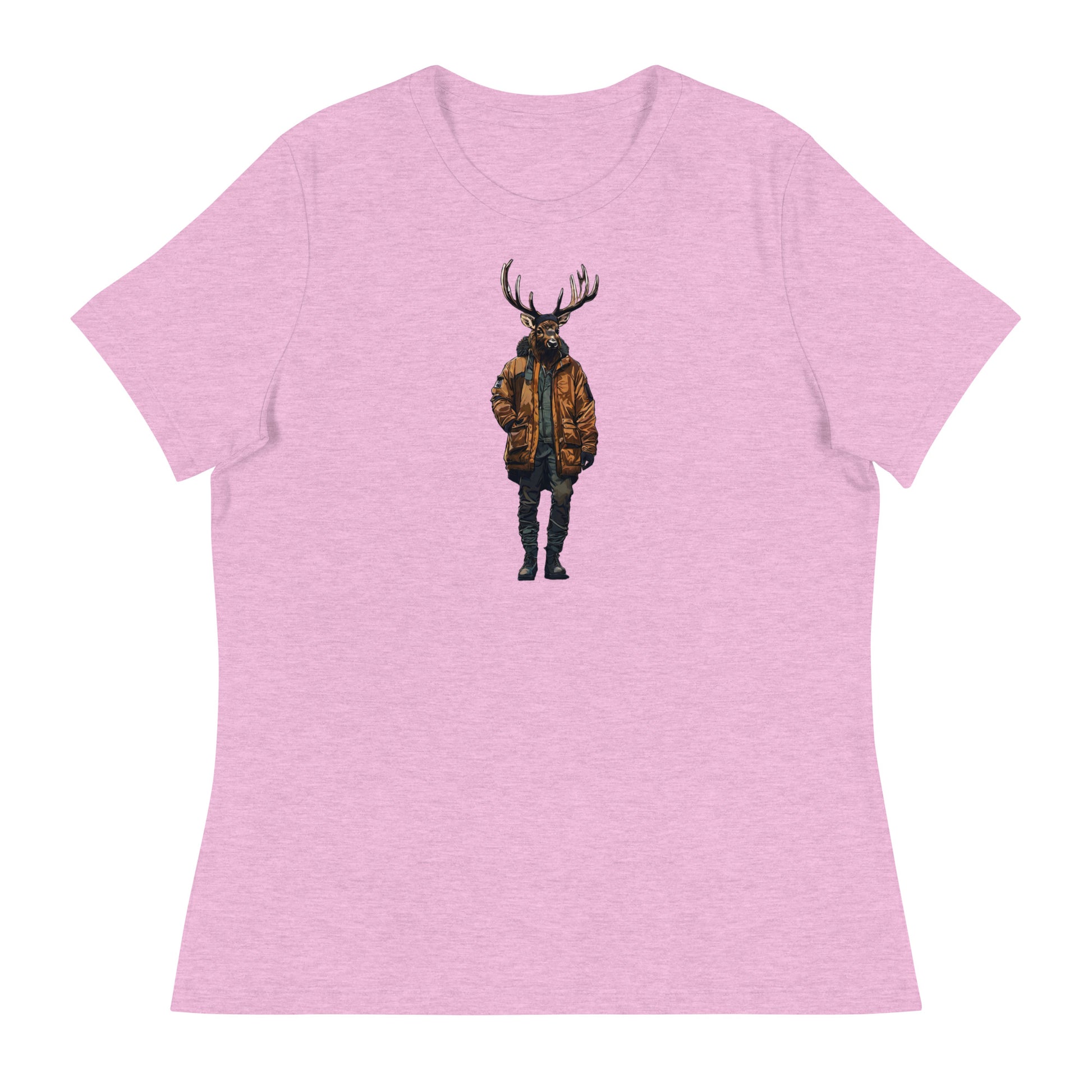 Urban Bull Elk Women's T-Shirt Heather Prism Lilac