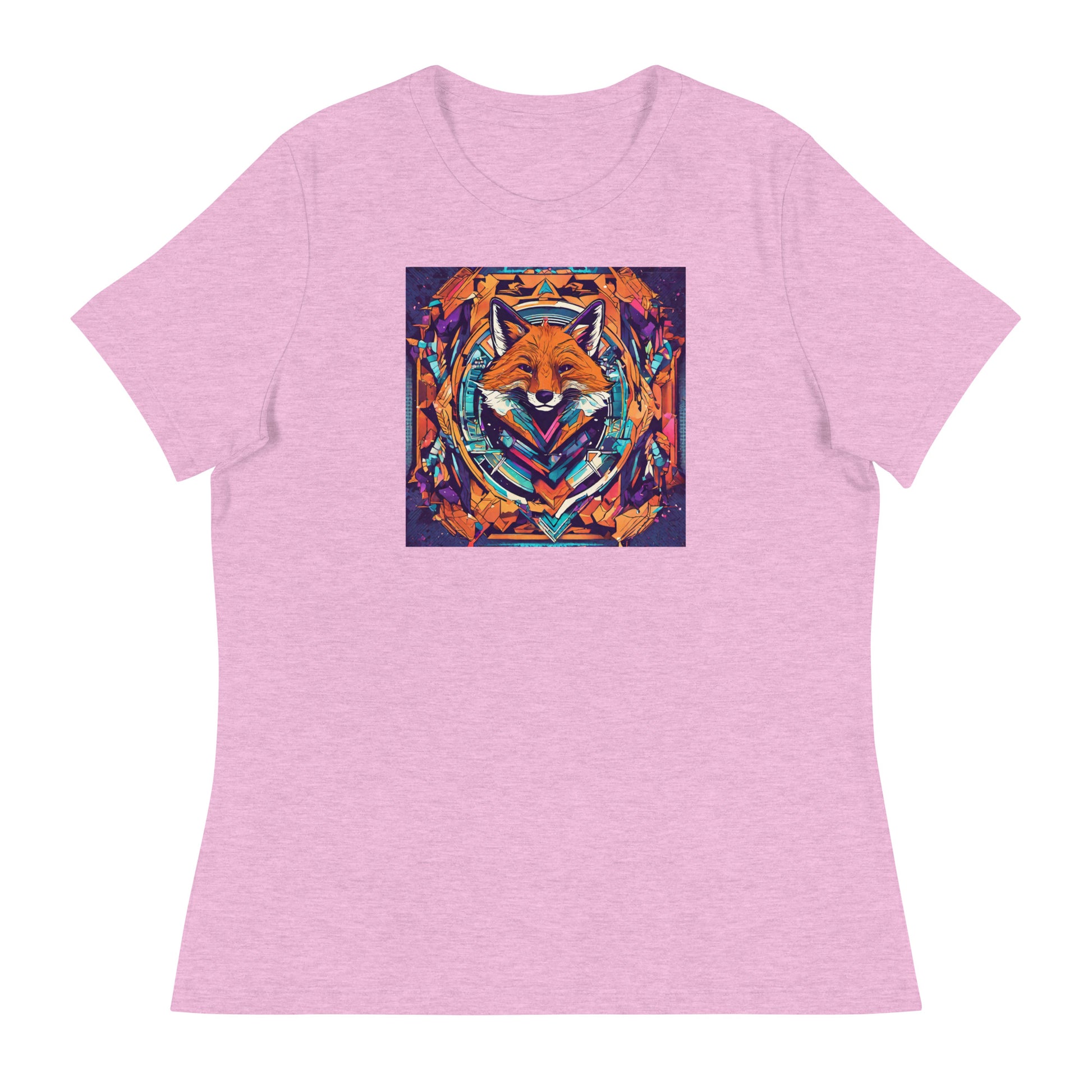 Colorful Fox Women's T-Shirt Heather Prism Lilac