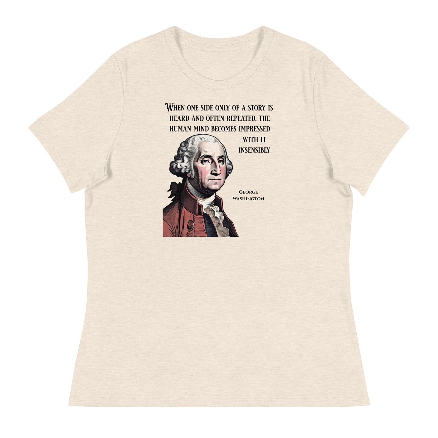 Washington's Wisdom Women's T-Shirt Heather Prism Natural